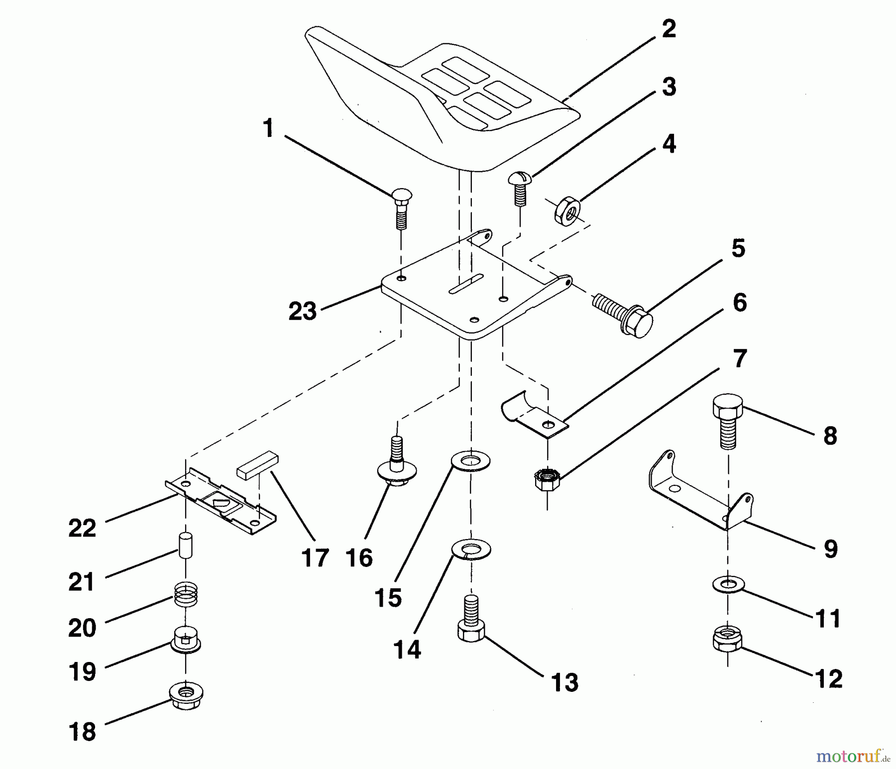  Husqvarna Rasen und Garten Traktoren LR 100 (954000572) - Husqvarna Lawn Tractor (1995-03 to 1995-02) Seat Assy.