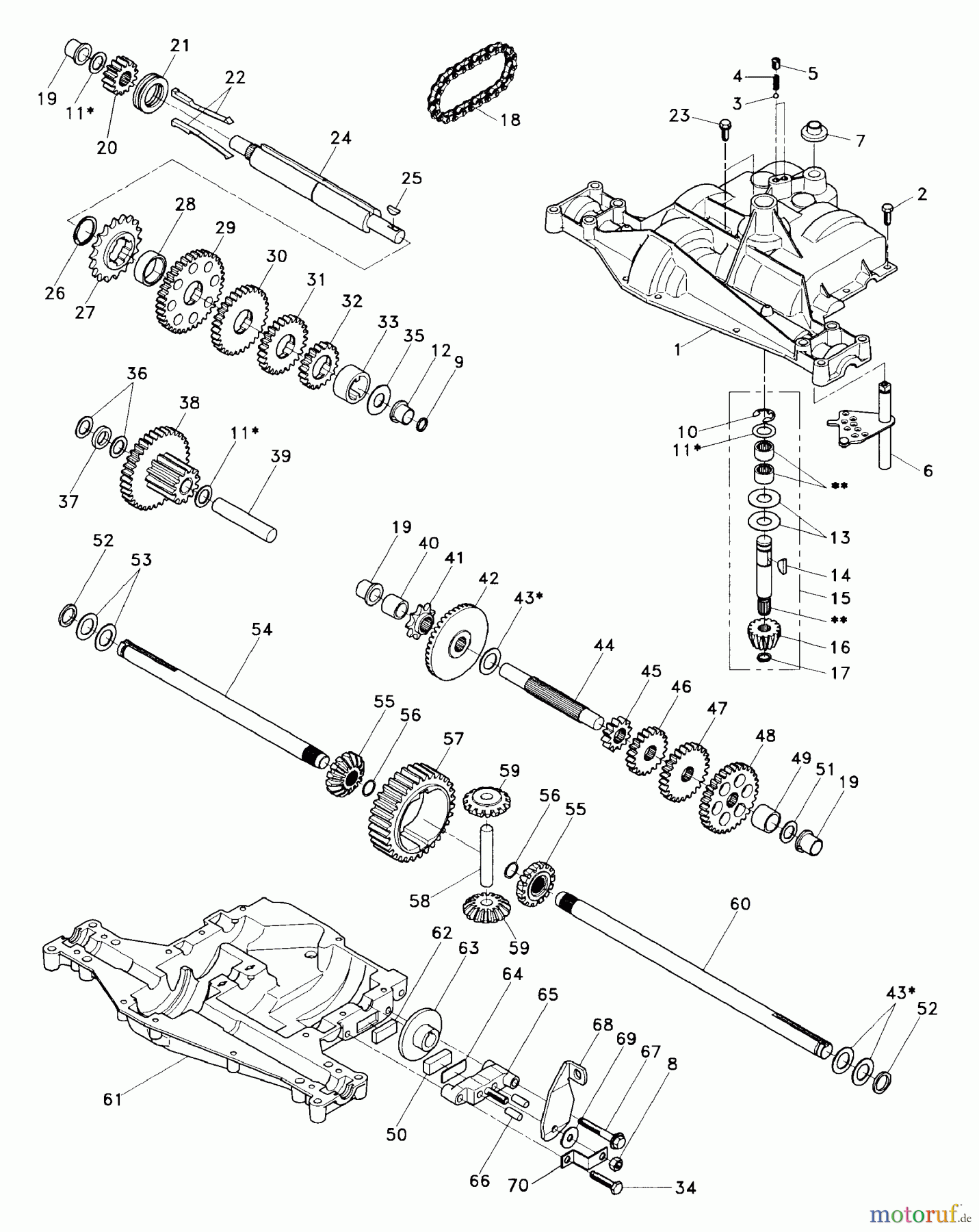  Husqvarna Rasen und Garten Traktoren LR 110 (954001232C) - Husqvarna Lawn Tractor (1995-08 & After) Dana Transaxle