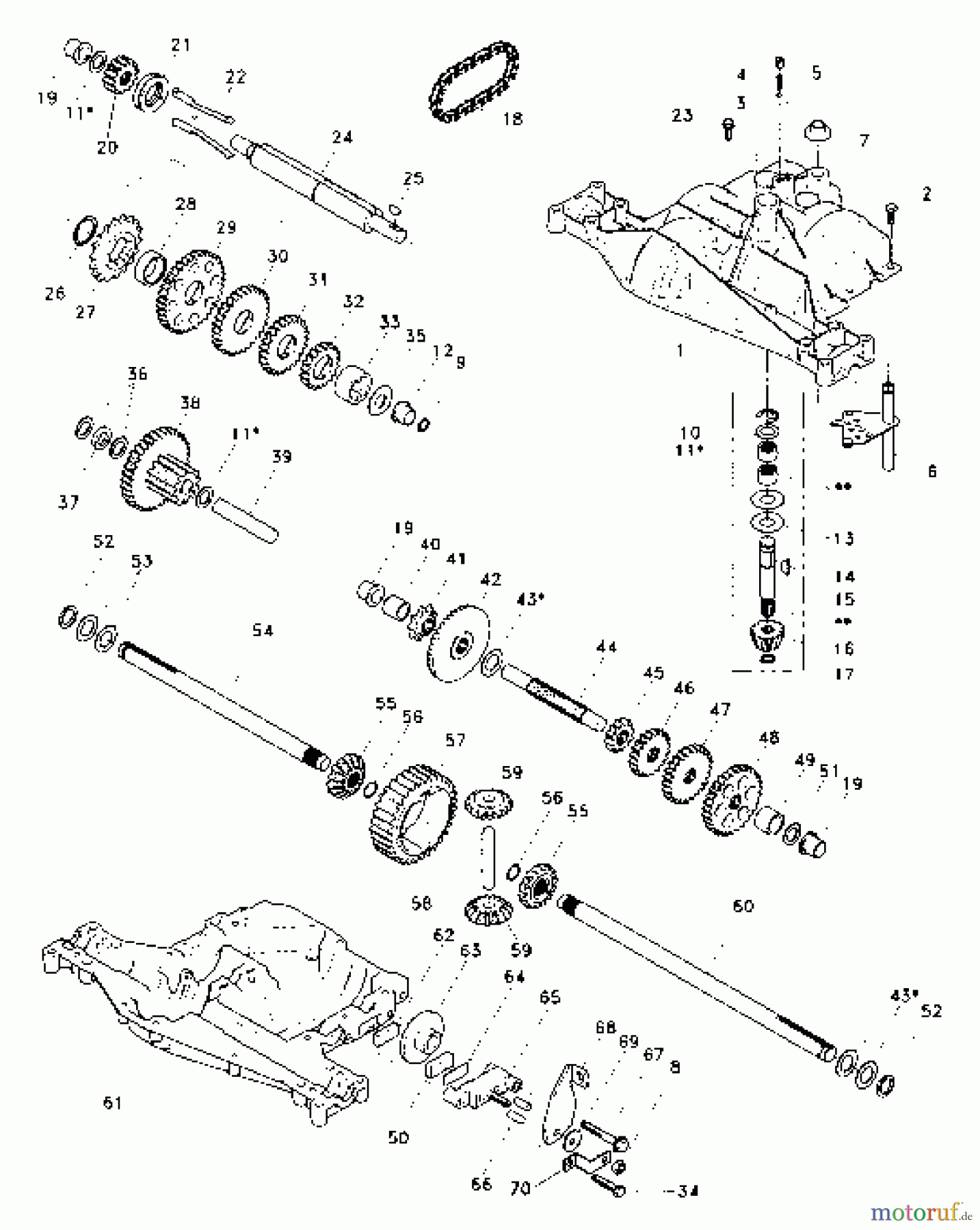  Husqvarna Rasen und Garten Traktoren LR 111 (954001212A) - Husqvarna Lawn Tractor (1994-07 & After) Dana Transaxle Model Number 4360-77