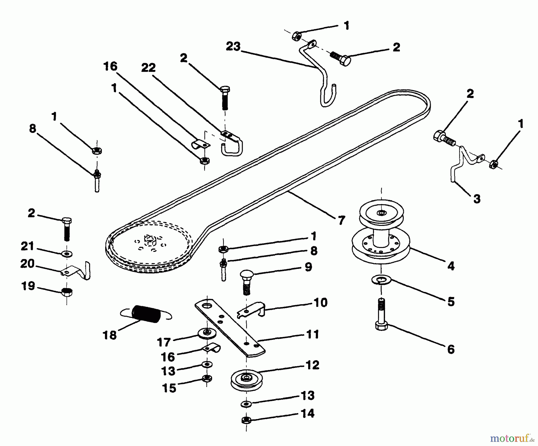  Husqvarna Rasen und Garten Traktoren LR 12 (954000762) (HC12R38A) - Husqvarna Lawn Tractor (1994-01 & After) Ground Drive