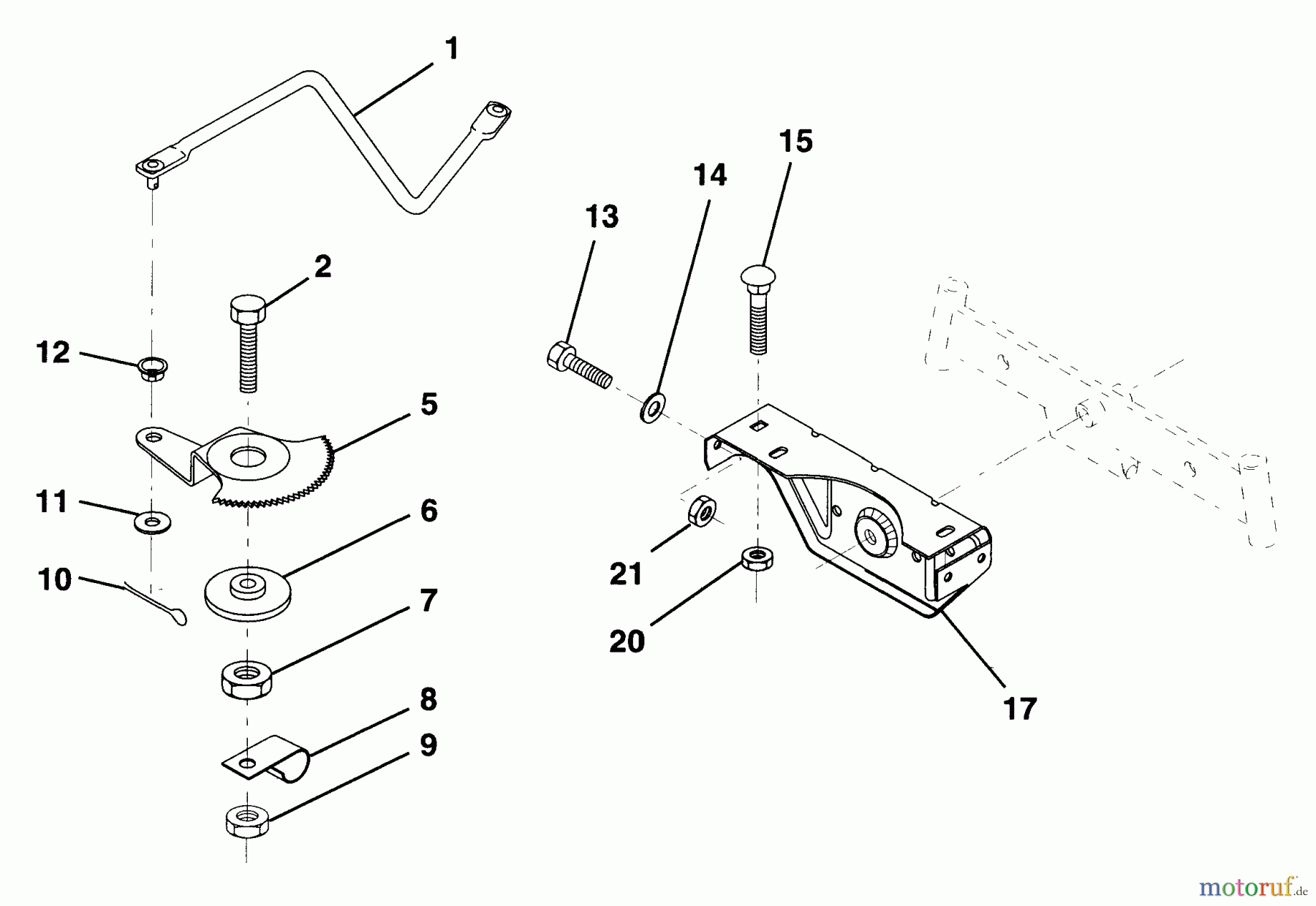  Husqvarna Rasen und Garten Traktoren LR 12 (954002701) (HC12R38B) - Husqvarna Lawn Tractor (1994-10 to 1995-12) Sector Gear/Axle Support