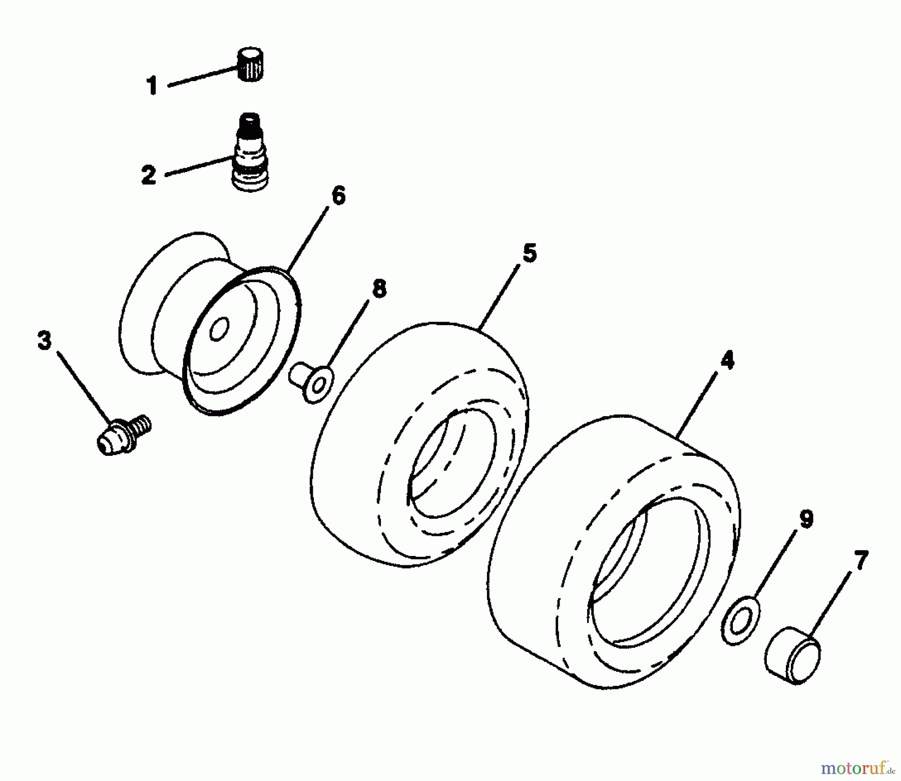  Husqvarna Rasen und Garten Traktoren LR 12 (954002701) (HC12R38D) - Husqvarna Lawn Tractor (1996-01 & After) Wheels & Tires