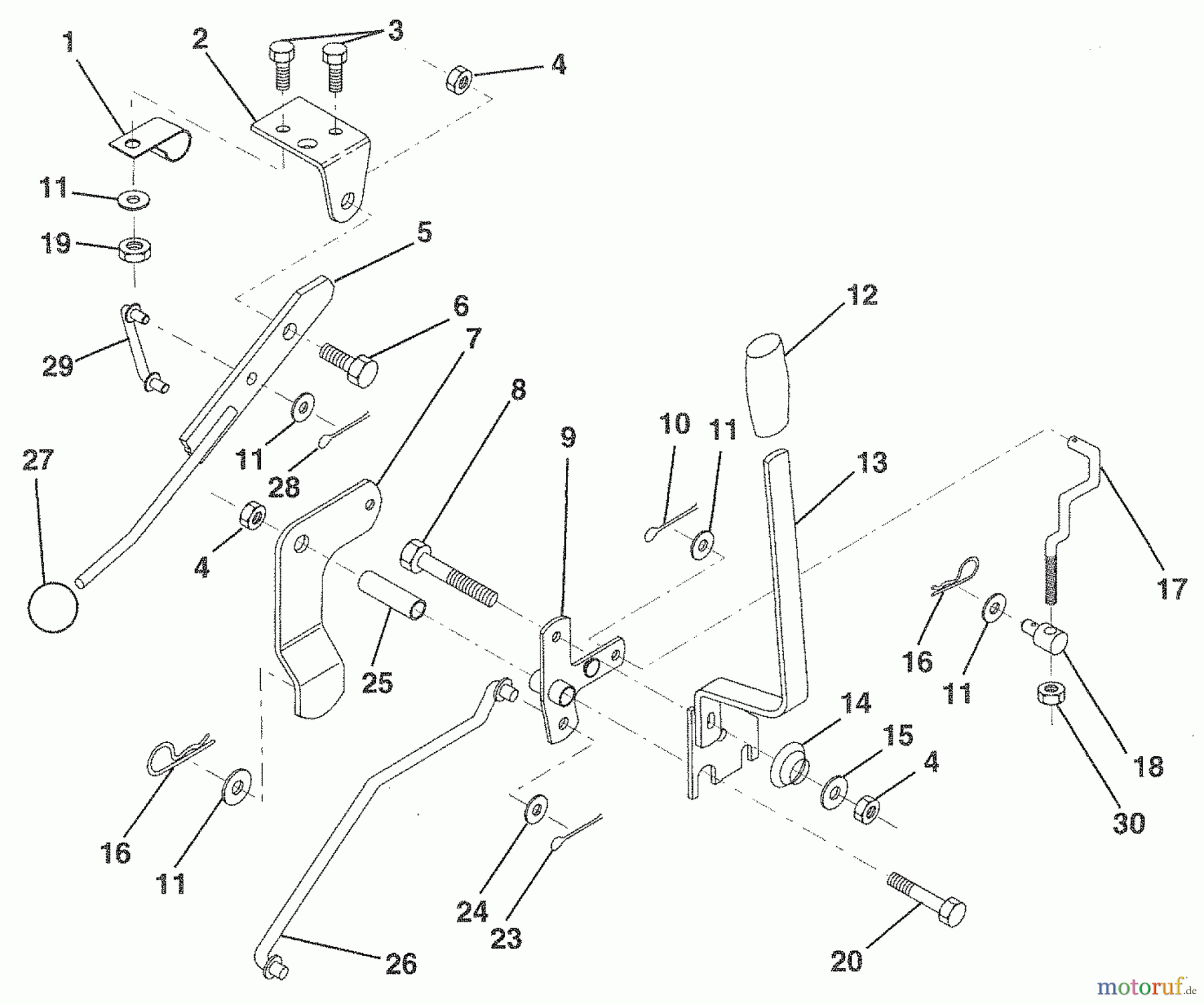  Husqvarna Rasen und Garten Traktoren LR 120 (954000582) (HU1236C) - Husqvarna Lawn Tractor (1993-01 & After) Mower Lift