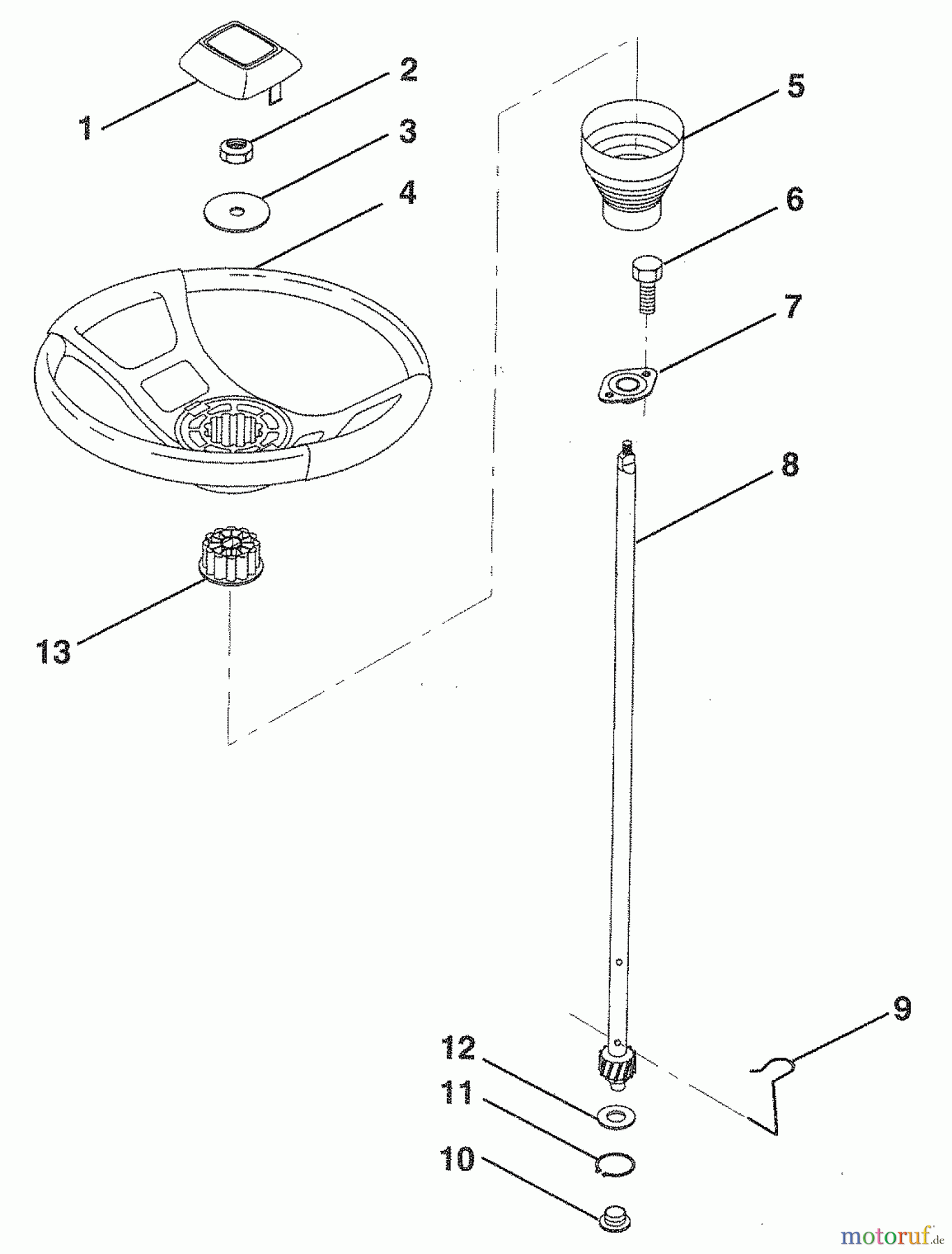  Husqvarna Rasen und Garten Traktoren LR 120 (954000582) (HU1236C) - Husqvarna Lawn Tractor (1993-01 & After) Steering Wheel