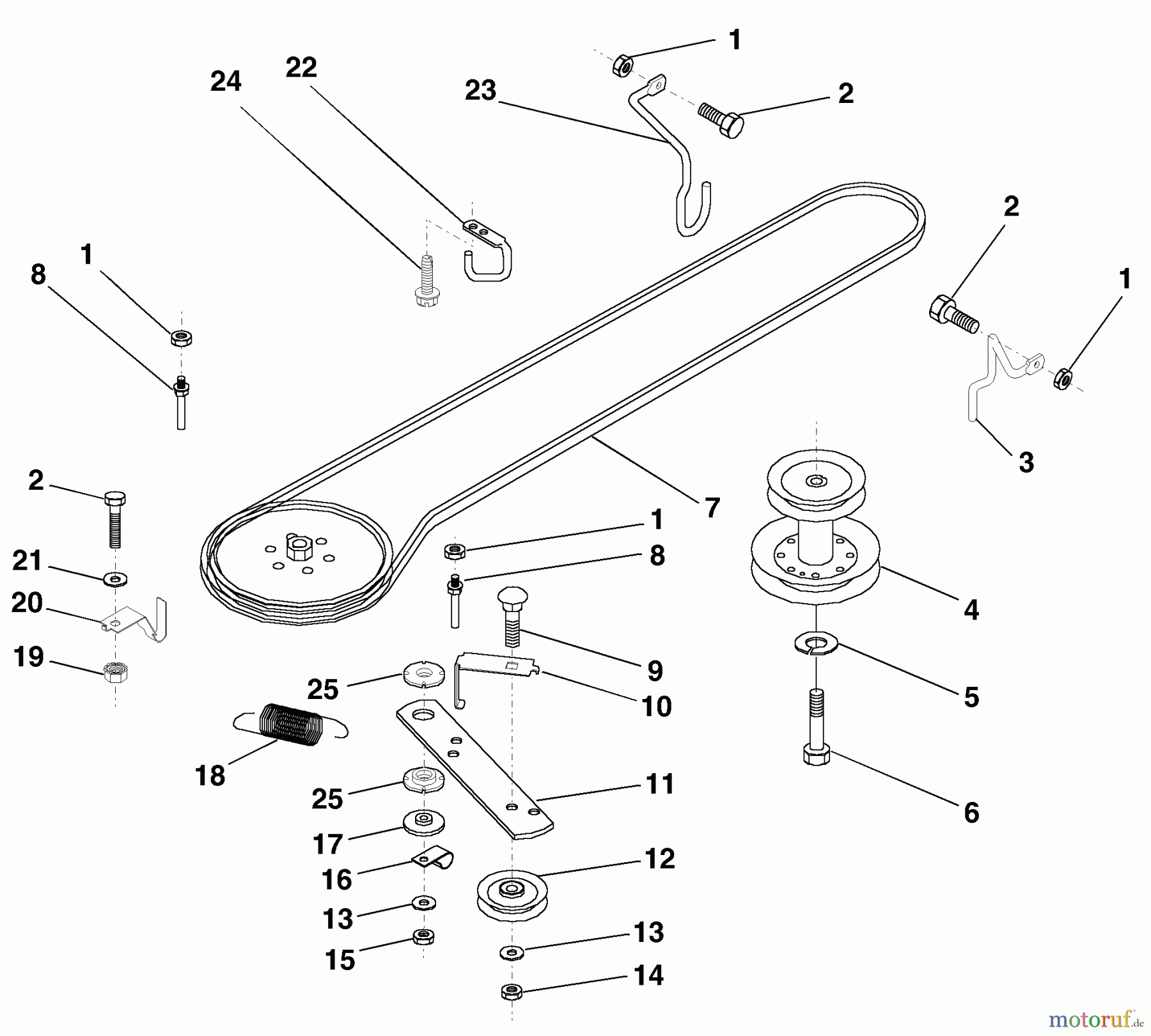  Husqvarna Rasen und Garten Traktoren LR 122 (954140014B) - Husqvarna Lawn Tractor (1999-03 & After) Ground Drive