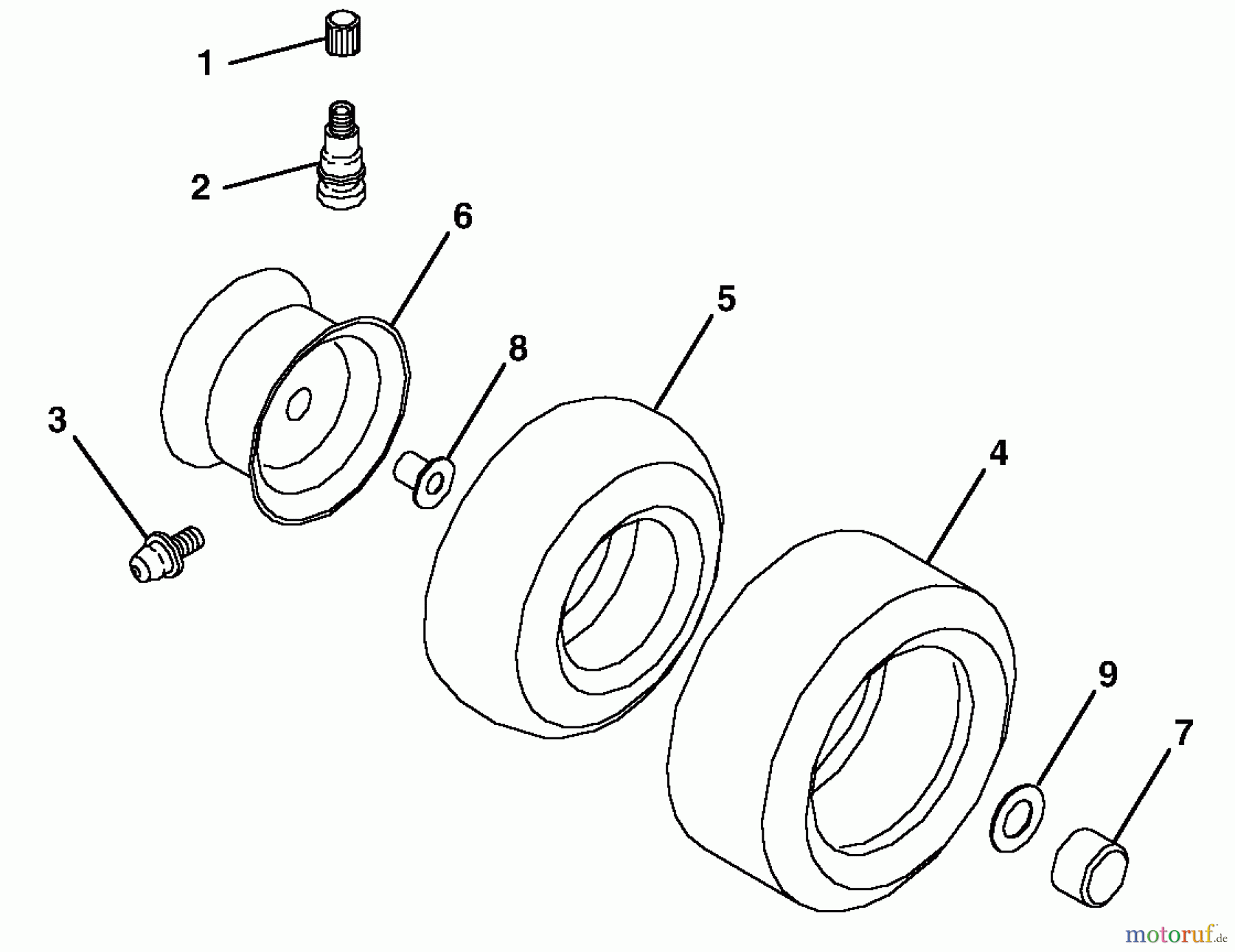  Husqvarna Rasen und Garten Traktoren LR 122 (954140014B) - Husqvarna Lawn Tractor (1999-03 & After) Wheels & Tires