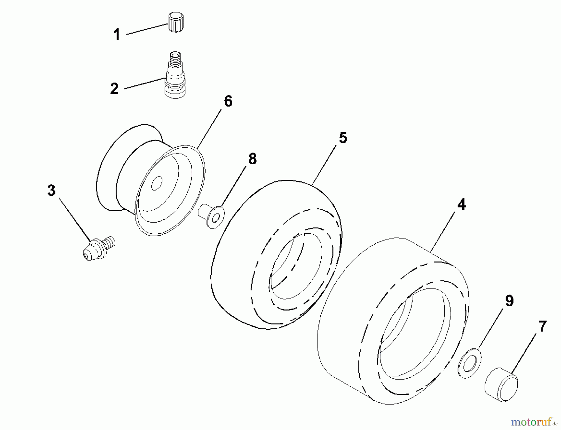  Husqvarna Rasen und Garten Traktoren LR 122 (954140105B) - Husqvarna Lawn Tractor (2000-01 & After) Wheels & Tires