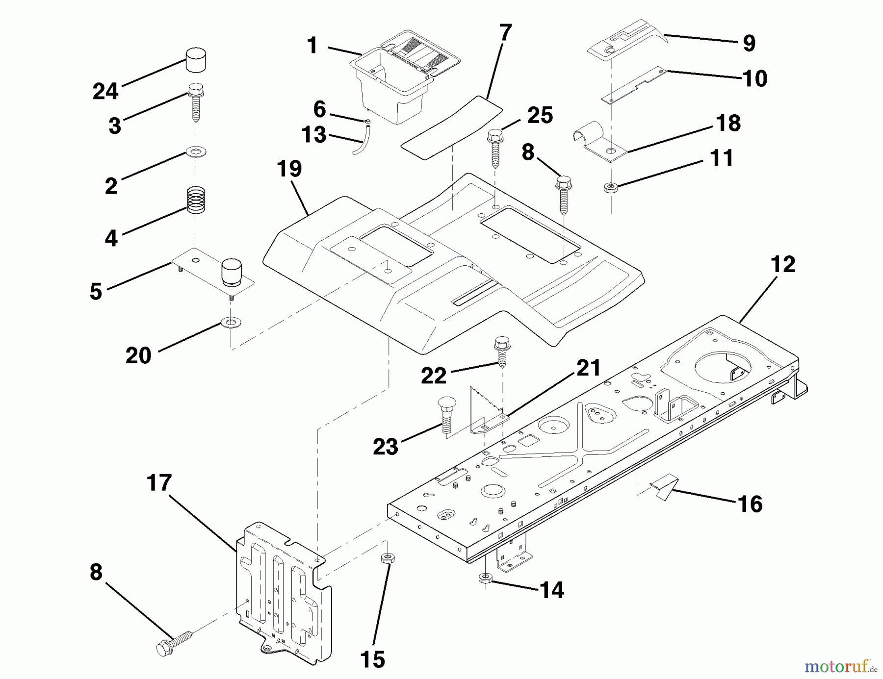  Husqvarna Rasen und Garten Traktoren LR 125 (954001202C) - Husqvarna Lawn Tractor (1995-03 & After) Fender/Chassis