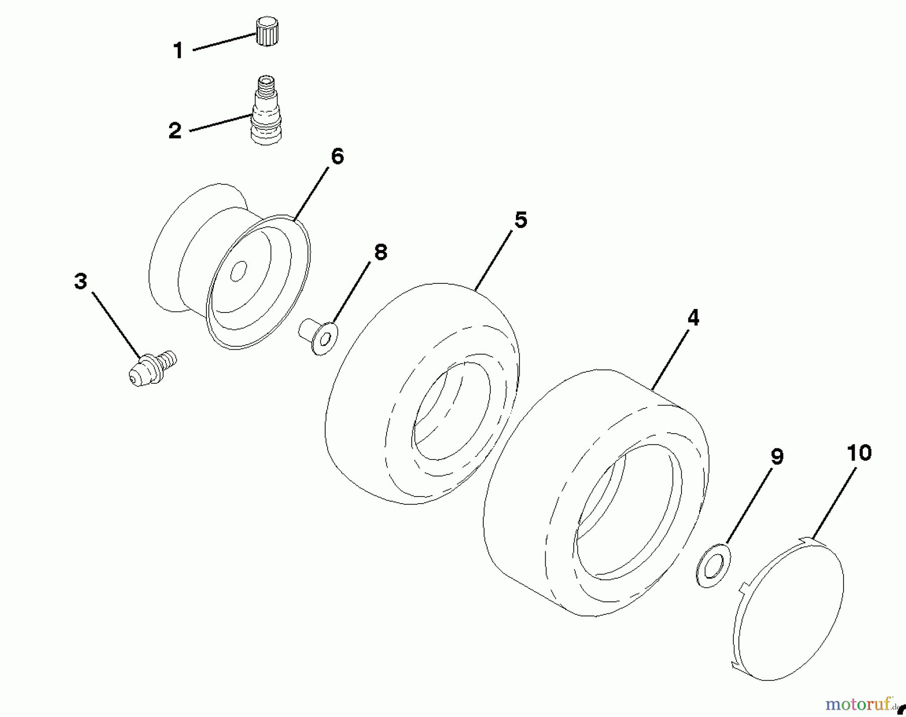  Husqvarna Rasen und Garten Traktoren LR 125 (954001202C) - Husqvarna Lawn Tractor (1995-03 & After) Wheels & Tires