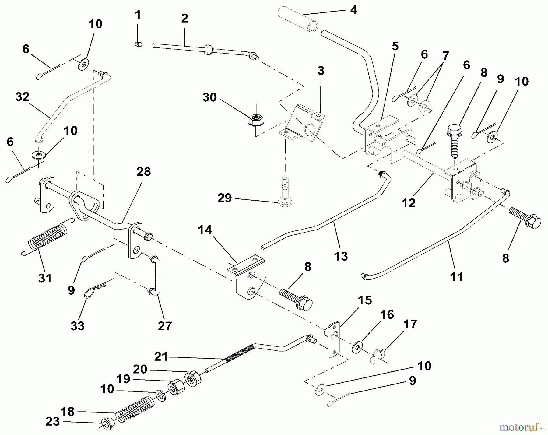  Husqvarna Rasen und Garten Traktoren LRH 125 (954001222C) - Husqvarna Lawn Tractor (1995-03 & After) Brake / Rear Mower Lift Assembly