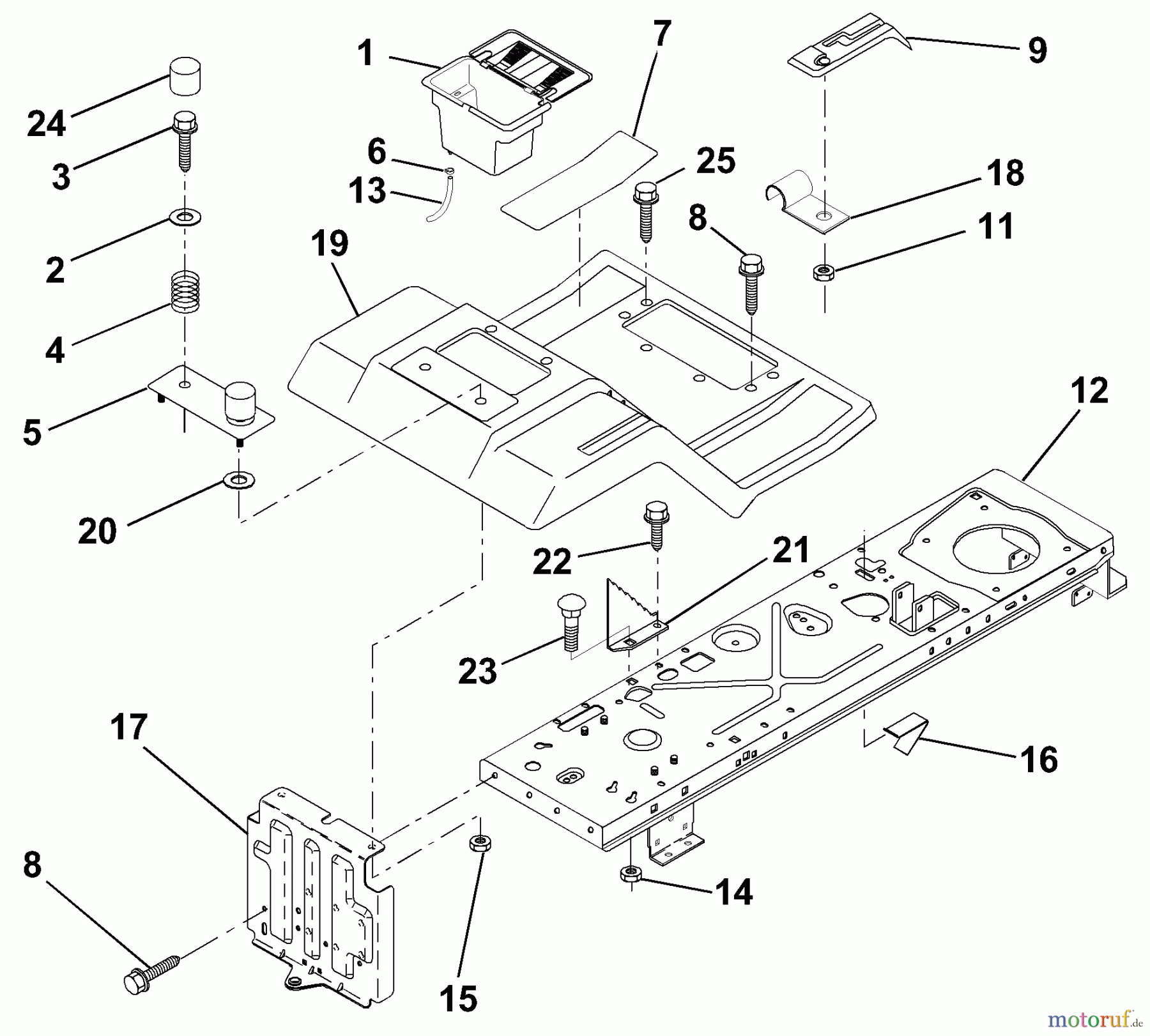  Husqvarna Rasen und Garten Traktoren LRH 125 (954001222C) - Husqvarna Lawn Tractor (1995-03 & After) Fender/Chassis