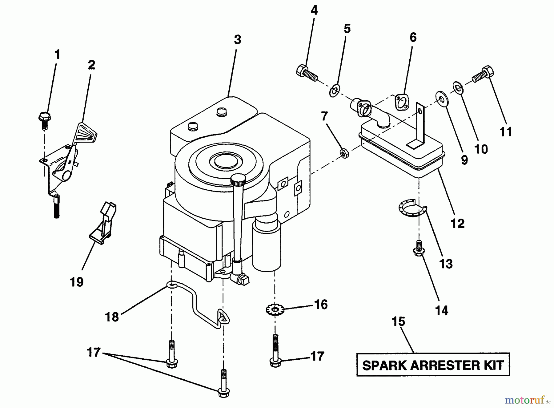  Husqvarna Rasen und Garten Traktoren LT 100 (954000312) (H1036A) - Husqvarna Lawn Tractor (1991-07 & After) Engine/Throttle