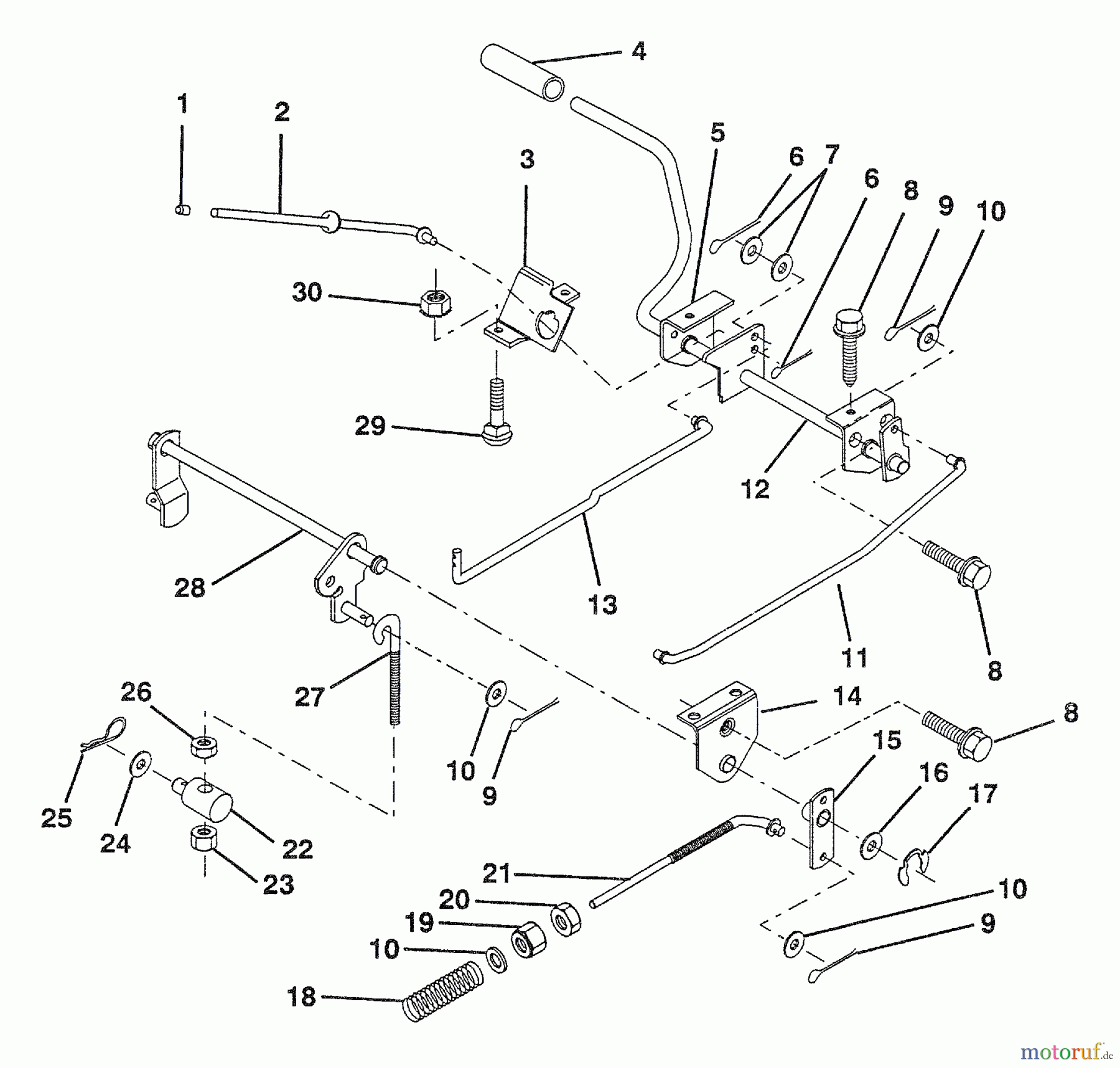  Husqvarna Rasen und Garten Traktoren LT 112 (954000392) (H12360) - Husqvarna Lawn Tractor (1992-06 & After) Brake / Rear Mower Lift Assembly