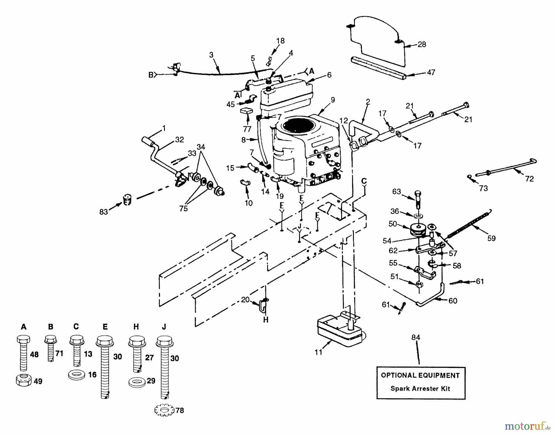  Husqvarna Rasen und Garten Traktoren LT 125 (954000332) (H12538D) - Husqvarna Lawn Tractor (1991-10 & After) Power And Mechanical Controls Group