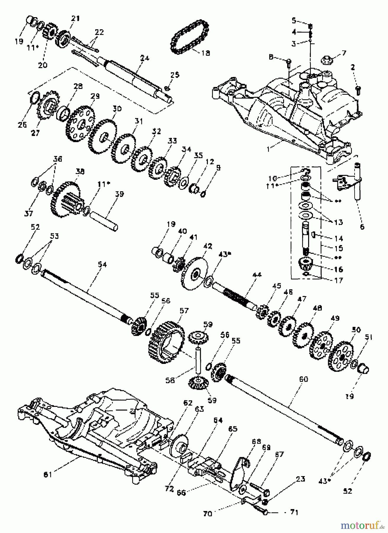  Husqvarna Rasen und Garten Traktoren LT 125 (954002711) (HC12542C) - Husqvarna Lawn Tractor (1996-04 & After) Dana Transaxle