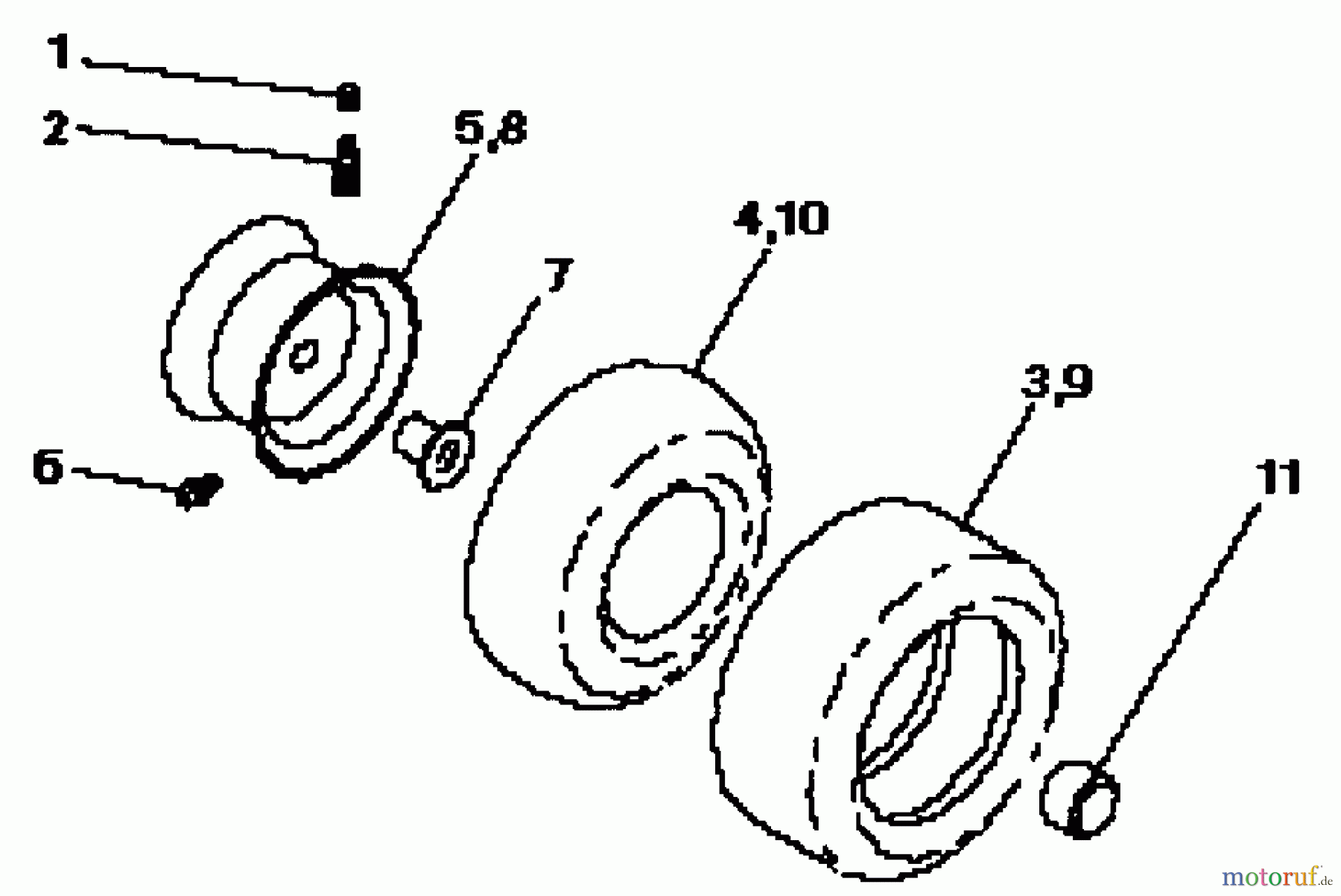  Husqvarna Rasen und Garten Traktoren LT 125 (954002711) (HC12542C) - Husqvarna Lawn Tractor (1996-04 & After) Wheels & Tires