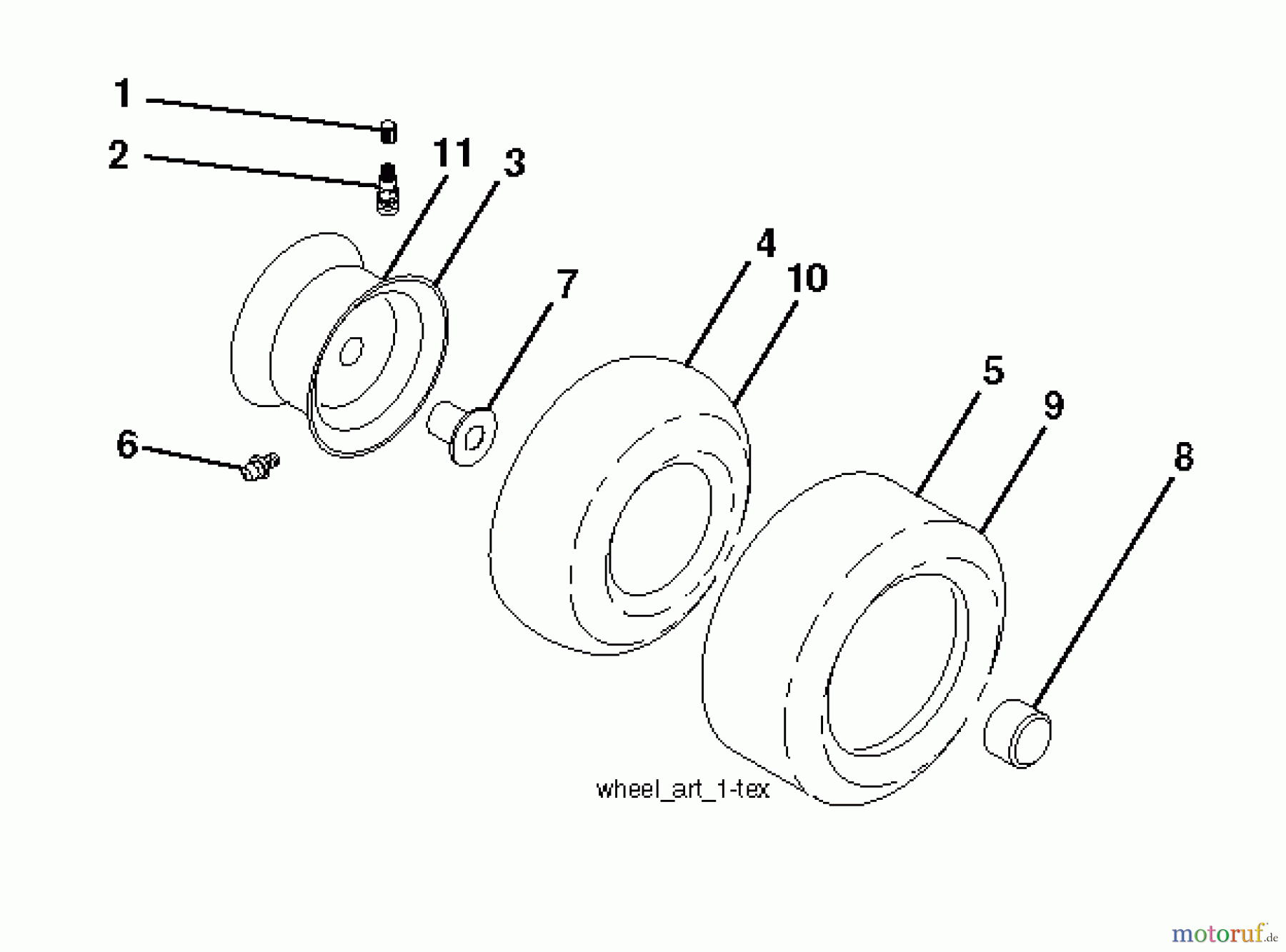  Husqvarna Rasen und Garten Traktoren LT 126 (96041019803) - Husqvarna Lawn Tractor (2012-06 & After) WHEELS TIRES