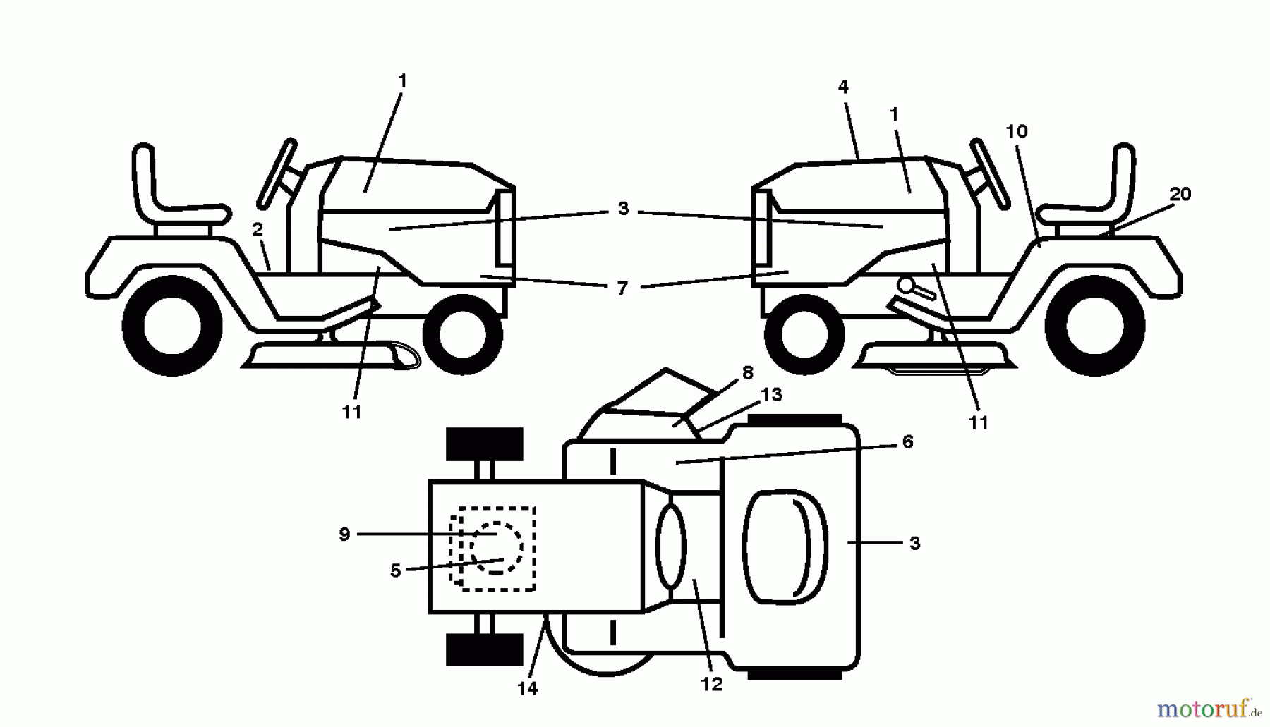  Husqvarna Rasen und Garten Traktoren LT 131 (96011026407) - Husqvarna Lawn Tractor (2012-08 & After) DECALS