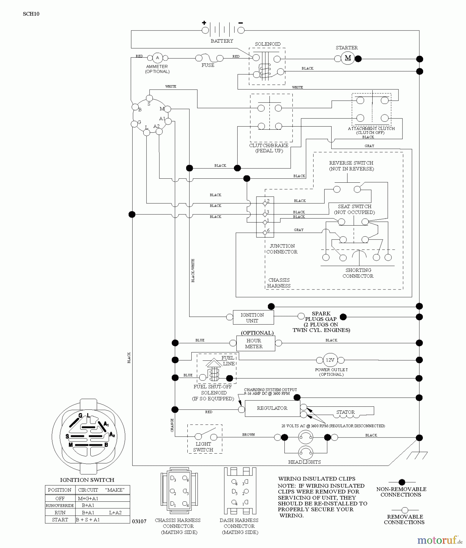  Husqvarna Rasen und Garten Traktoren LT 154 (96041024000) - Husqvarna Lawn Tractor (2011-09 & After) SCHEMATIC