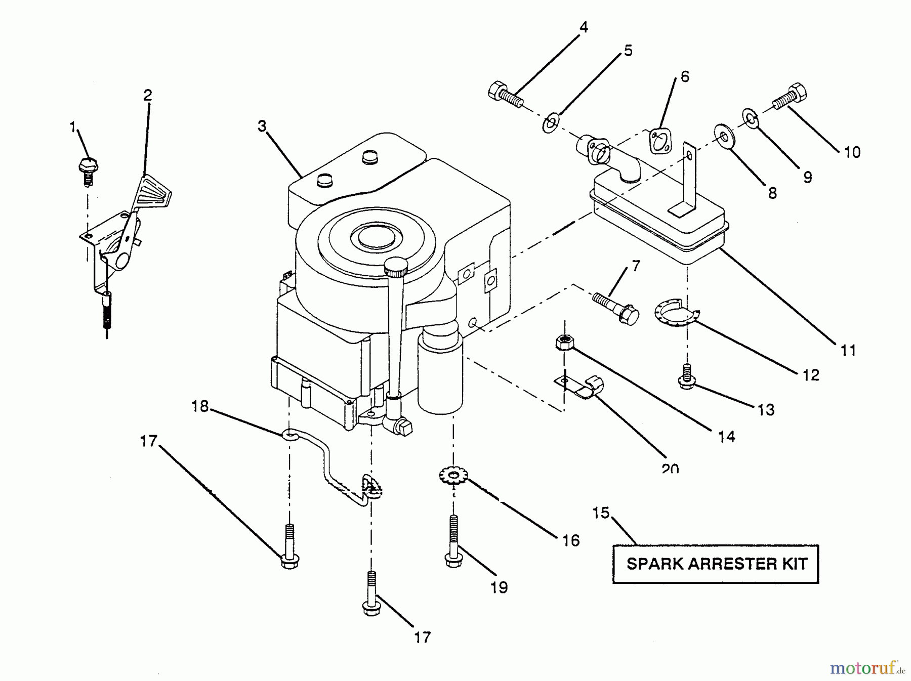  Husqvarna Rasen und Garten Traktoren LT 92012 (954000251) - Husqvarna Lawn Tractor (1993-01 & After) Engine / Throttle