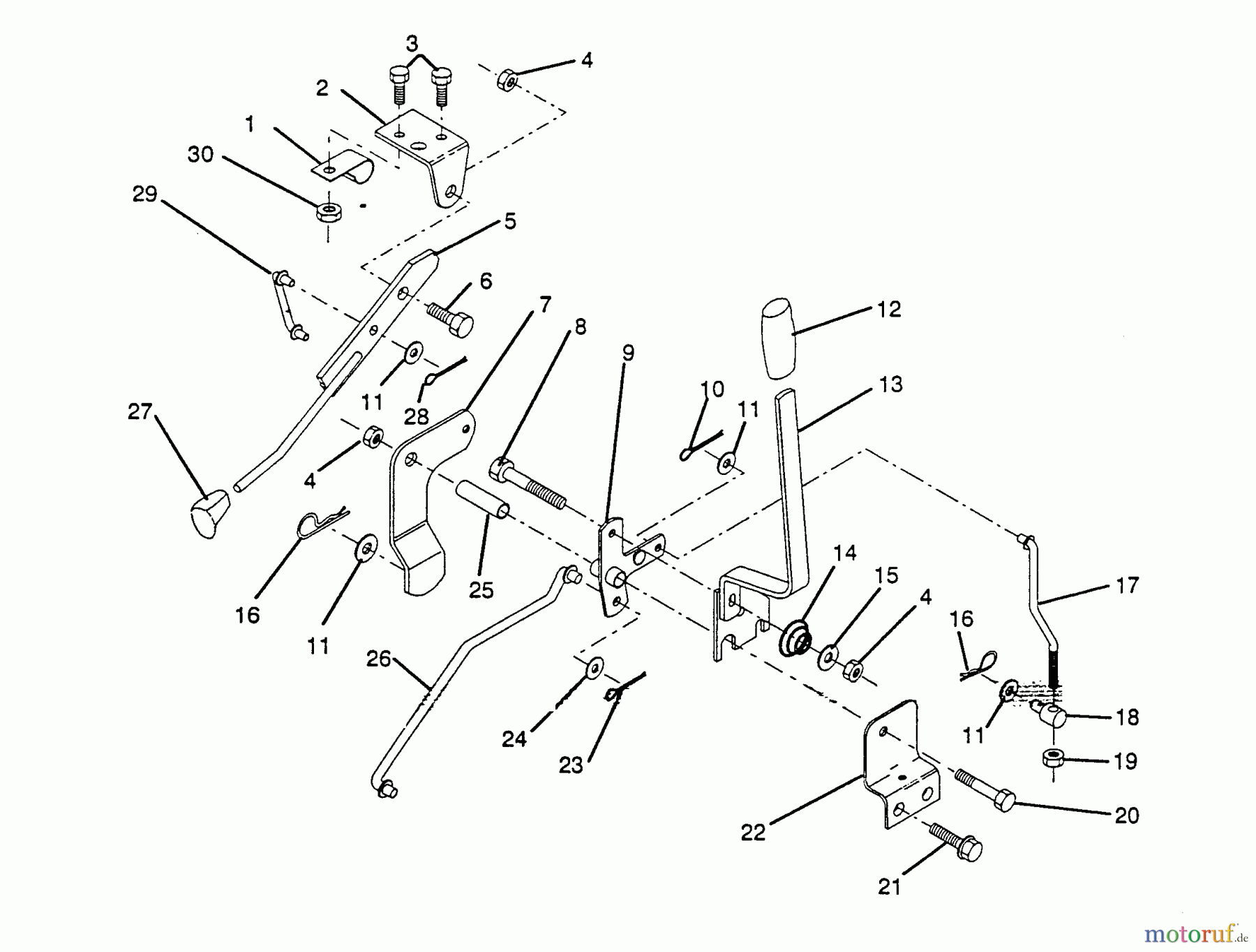  Husqvarna Rasen und Garten Traktoren LT 92012 (954000251) - Husqvarna Lawn Tractor (1993-01 & After) Mower Lift Lever