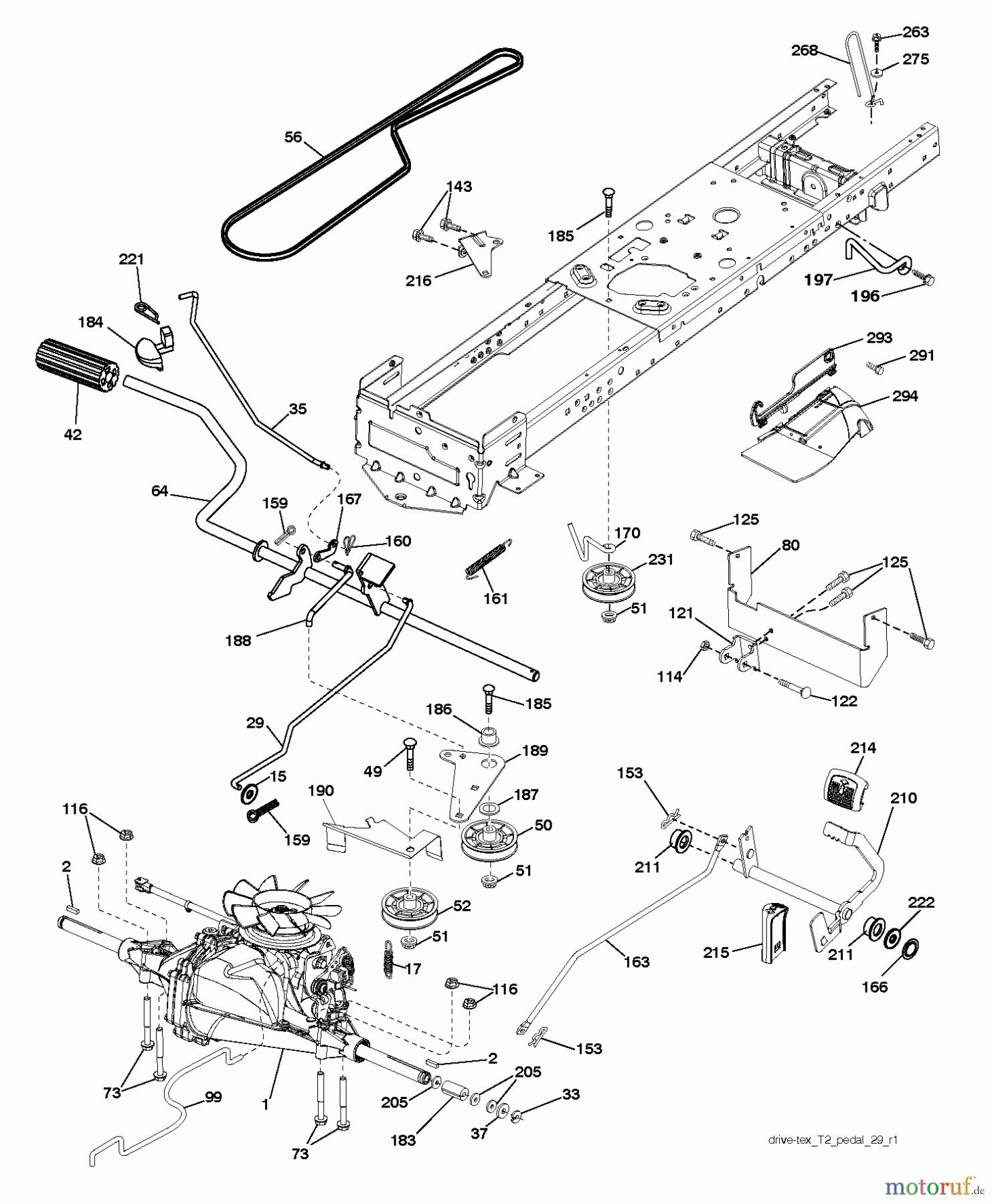  Husqvarna Rasen und Garten Traktoren LTH 126 (96041020502) - Husqvarna Lawn Tractor (2012-06 & After) DRIVE