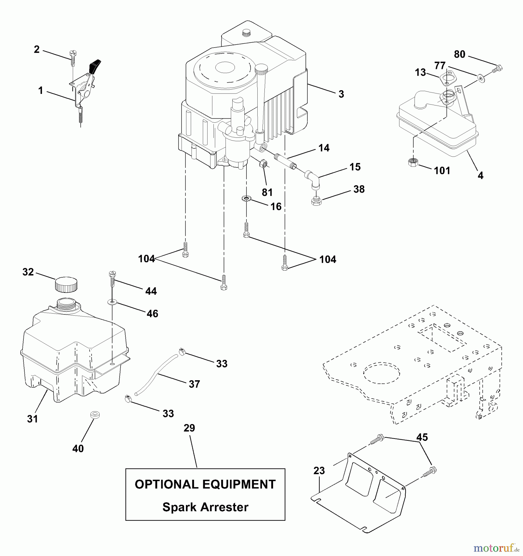  Husqvarna Rasen und Garten Traktoren LTH 130 (954140107A) - Husqvarna Lawn Tractor (1999-11 & After) Engine