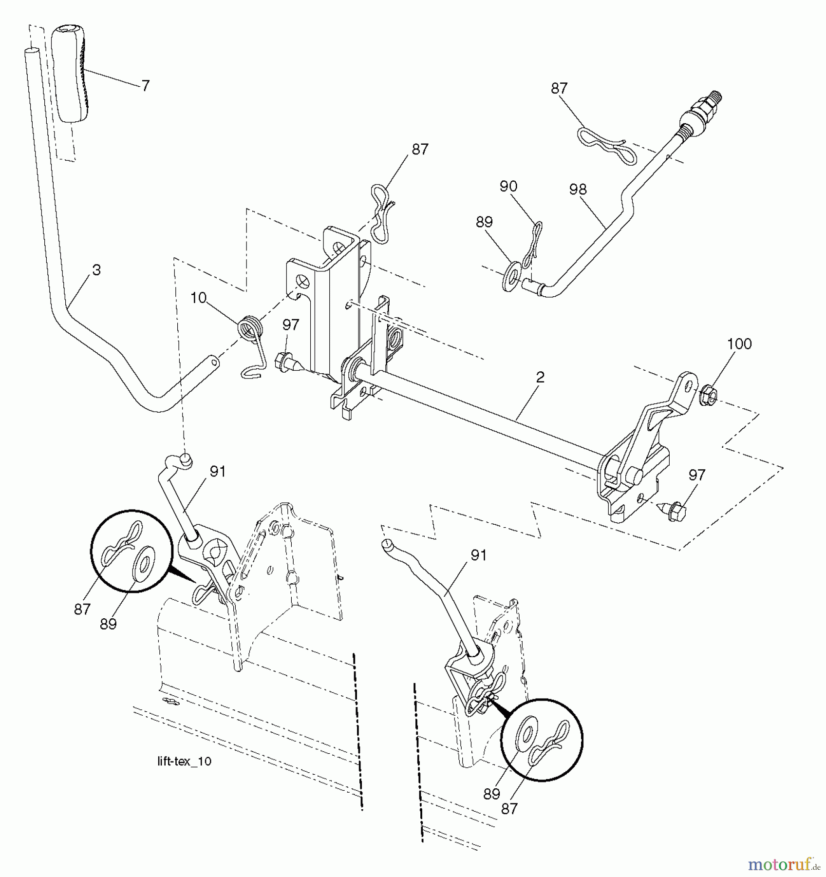  Husqvarna Rasen und Garten Traktoren LTH 1438 (96043005800) - Husqvarna Lawn Tractor (2011-06 & After) MOWER LIFT / DECK LIFT