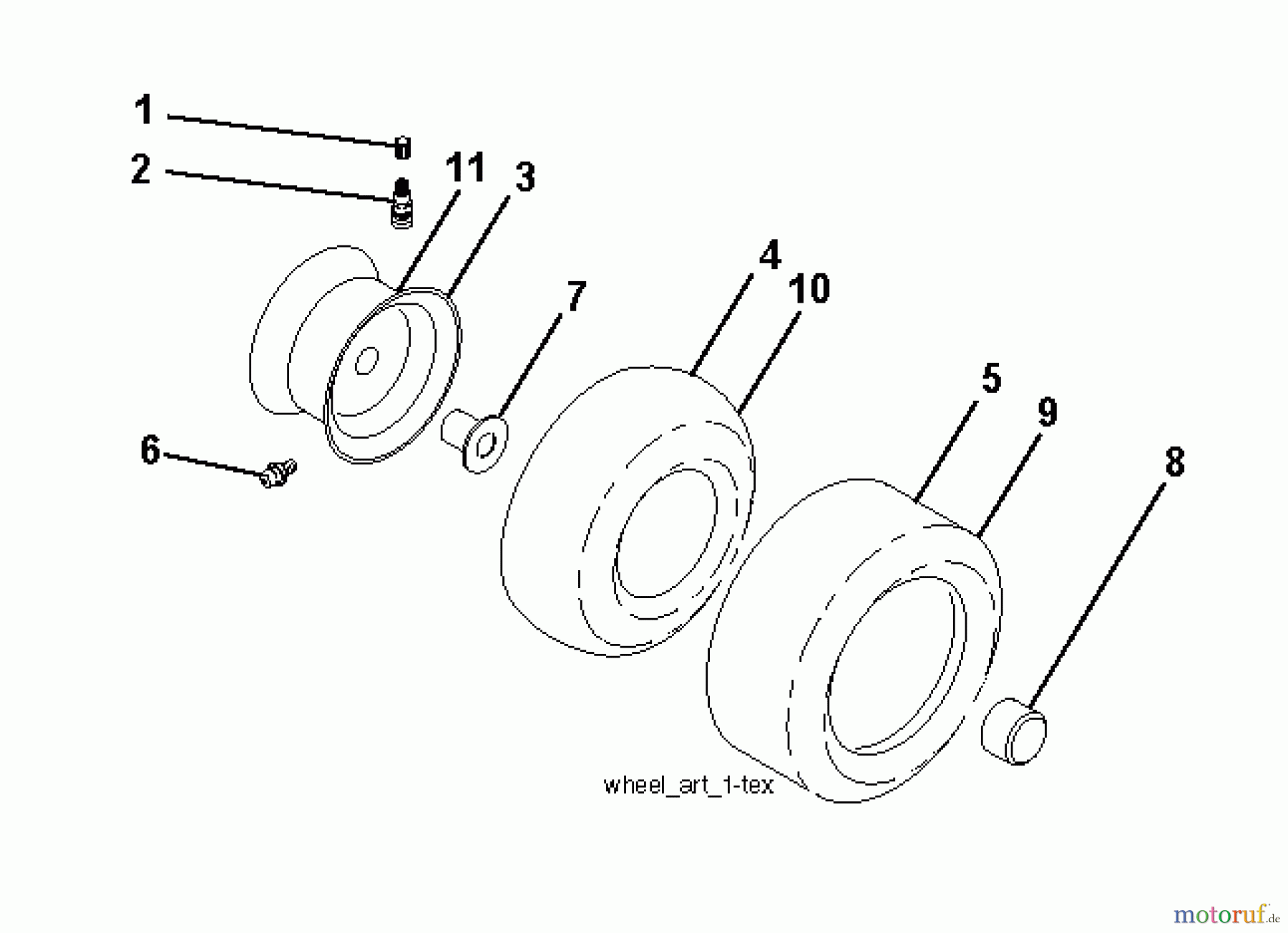  Husqvarna Rasen und Garten Traktoren LTH 152 (96041003008) - Husqvarna Lawn Tractor (2011-07 & After) WHEELS TIRES