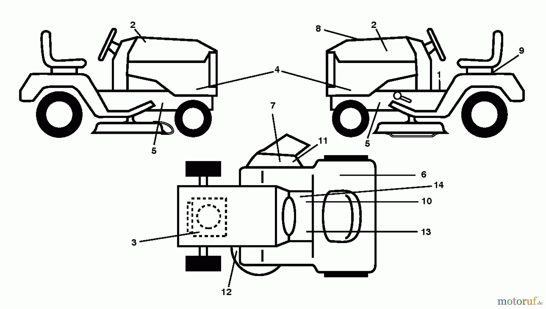  Husqvarna Rasen und Garten Traktoren LTH 154 (96041024200) - Husqvarna Lawn Tractor (2012-01 & After) DECALS