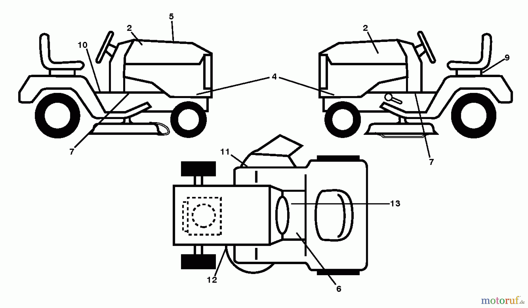  Husqvarna Rasen und Garten Traktoren LTH 19530 (96041016904) - Husqvarna Lawn Tractor (2013-05) DECALS