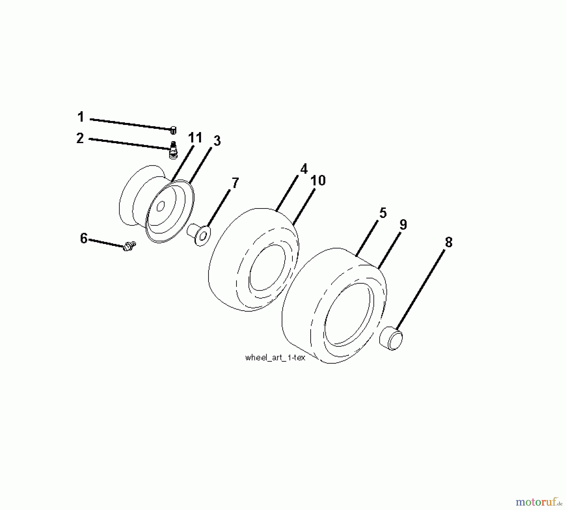  Husqvarna Rasen und Garten Traktoren LTH 19530 (96041016904) - Husqvarna Lawn Tractor (2013-05) WHEELS TIRES