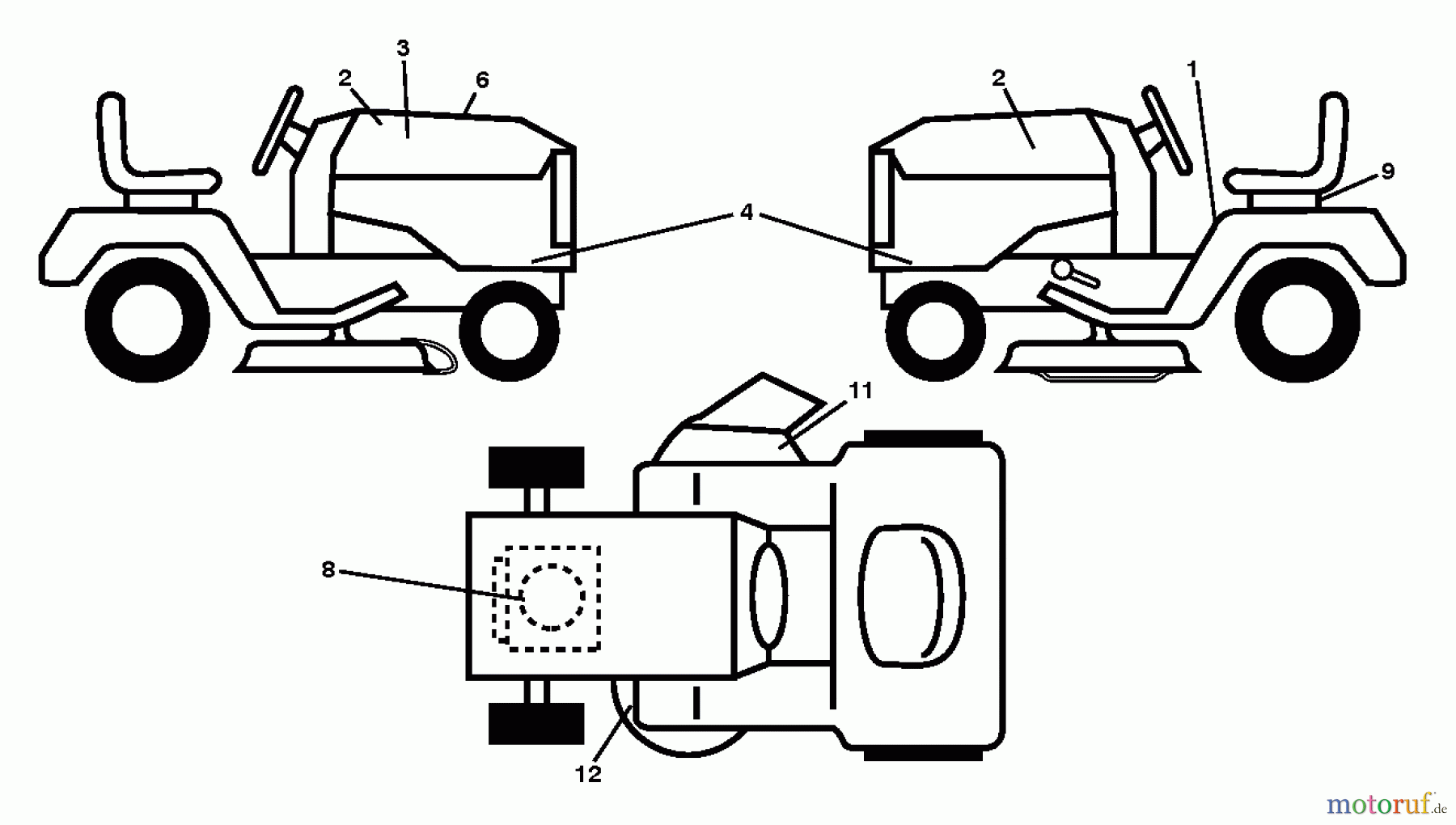  Husqvarna Rasen und Garten Traktoren LTH 2038 (96043015401) - Husqvarna Lawn Tractor (2013-03 & After) DECALS