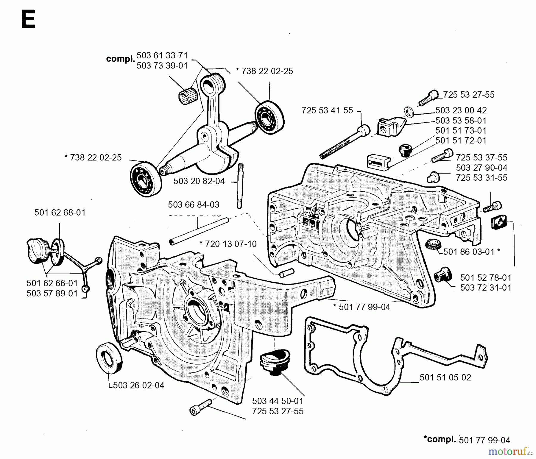  Jonsered Motorsägen 625 - Jonsered Chainsaw (1995-10) CRANKCASE