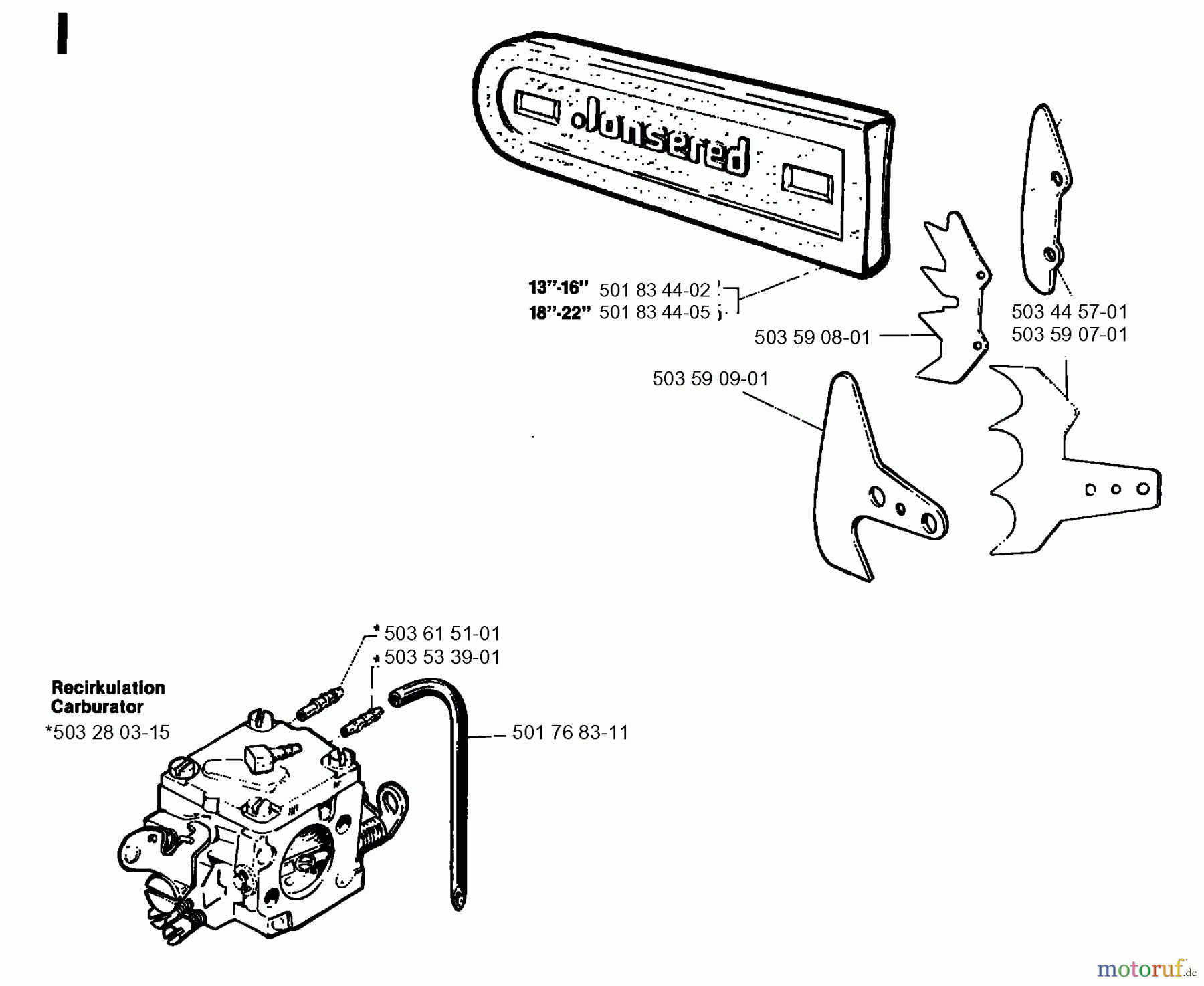  Jonsered Motorsägen 630 SUPER II - Jonsered Chainsaw (1996-09) ACCESSORIES #1