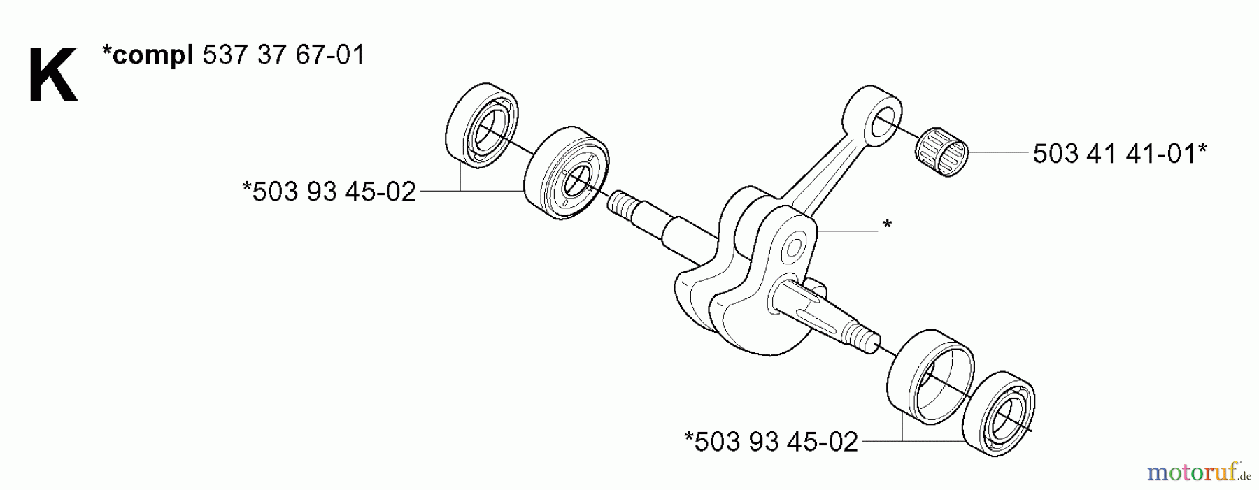  Jonsered Motorsägen CS2135 T - Jonsered Chainsaw (2005-03) CRANKSHAFT