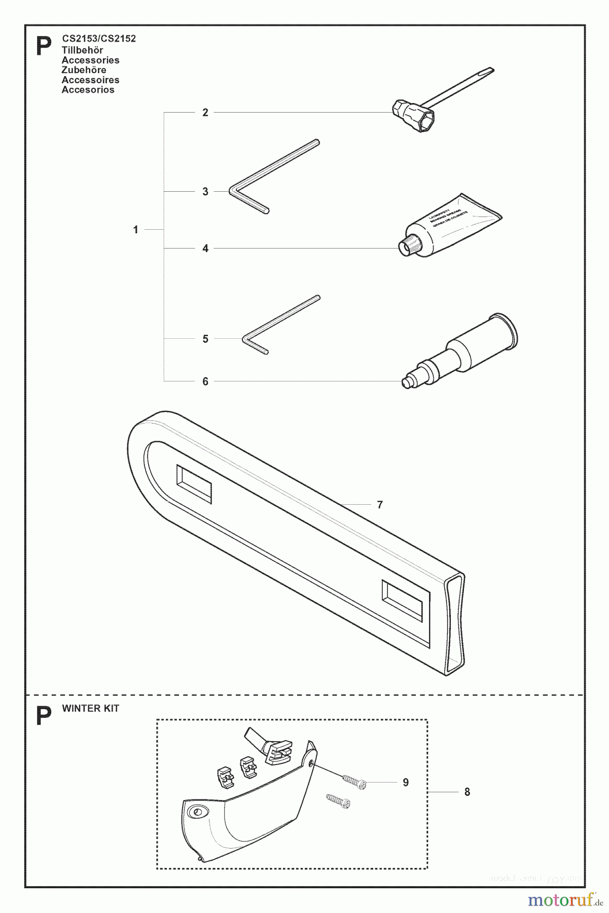  Jonsered Motorsägen CS2153 - Jonsered Chainsaw (2007-08) ACCESSORIES