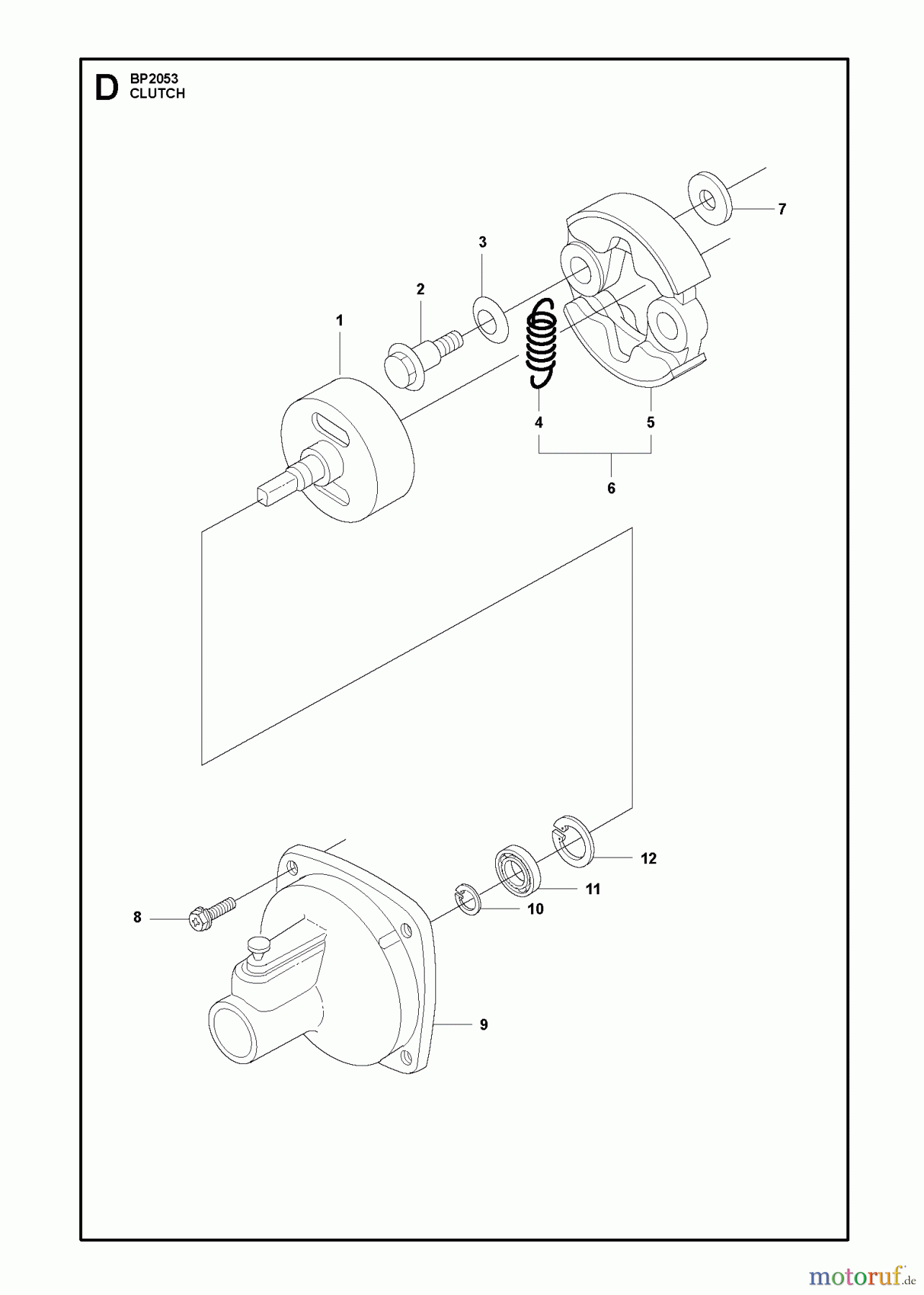  Jonsered Motorsensen, Trimmer BP2053 - Jonsered String/Brush Trimmer (2010-01) CLUTCH