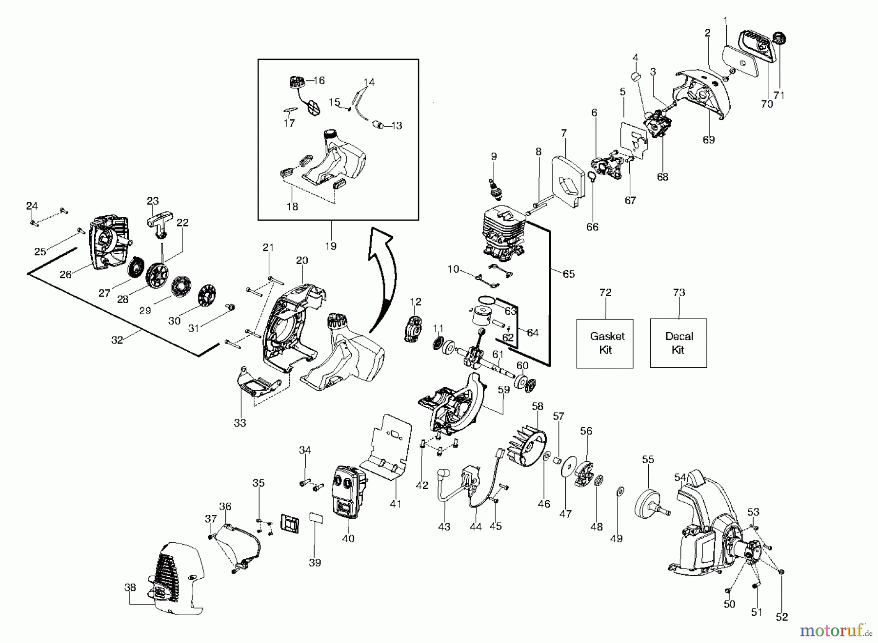  Jonsered Motorsensen, Trimmer GC2128C (952711956) - Jonsered String/Brush Trimmer (2011-03) ENGINE