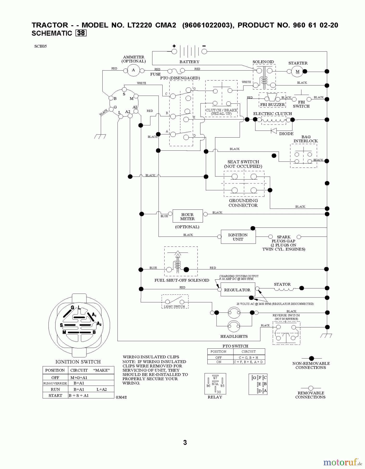  Jonsered Rasen  und Garten Traktoren LT2220 CMA2 (96061022003) - Jonsered Lawn & Garden Tractor (2009-07) SCHEMATIC