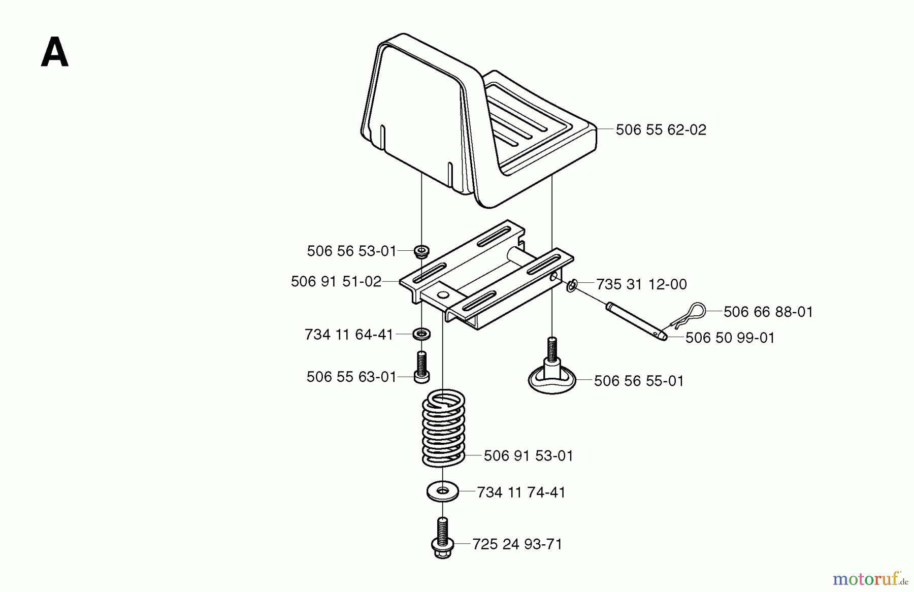  Jonsered Reitermäher FR2113 MA - Jonsered Rear-Engine Riding Mower (2002-03) SEAT