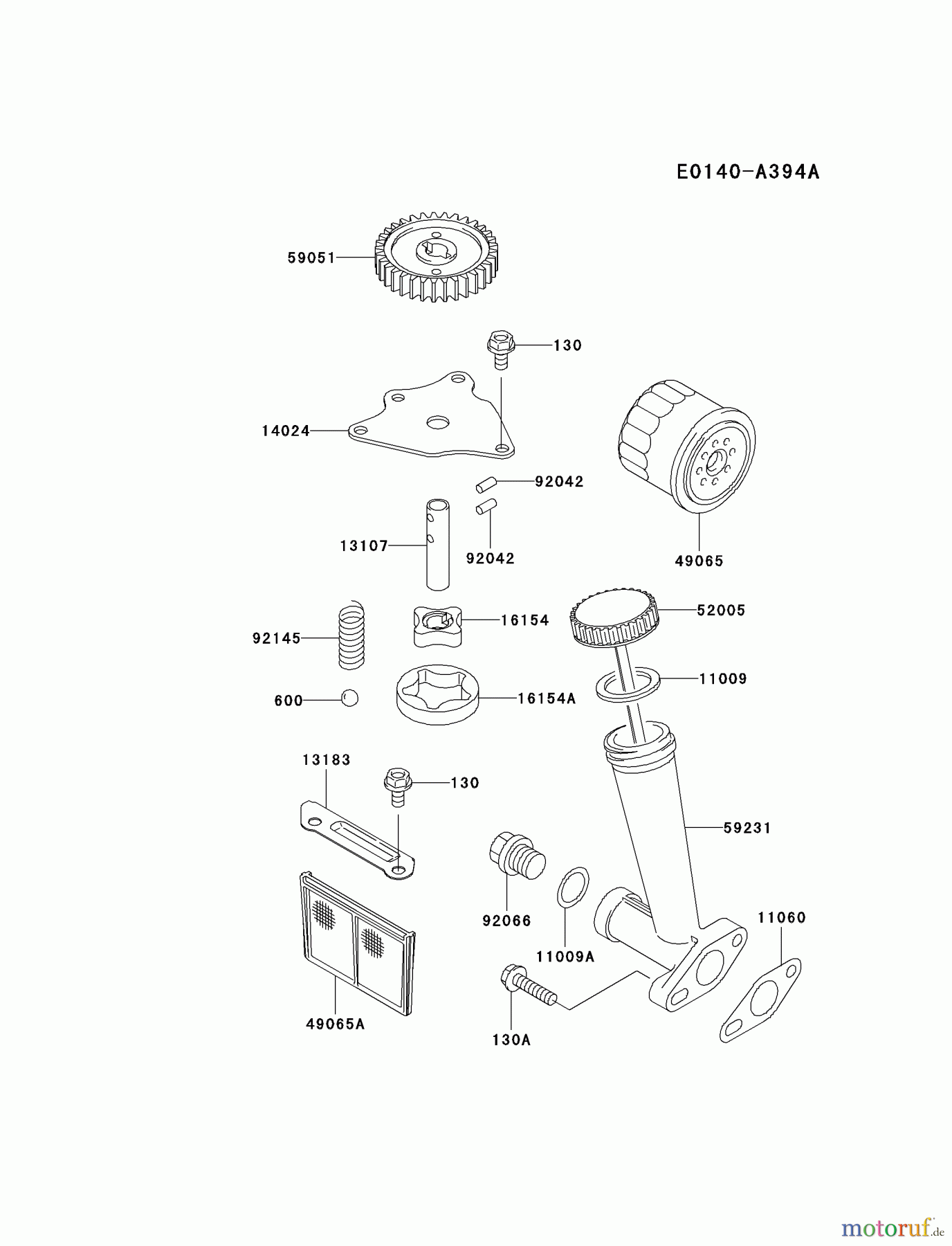  Kawasaki Motoren Motoren Vertikal FA210V - AS02 bis FH641V - DS24 FD501V-ES05 - Kawasaki FD501V 4-Stroke Engine LUBRICATION-EQUIPMENT