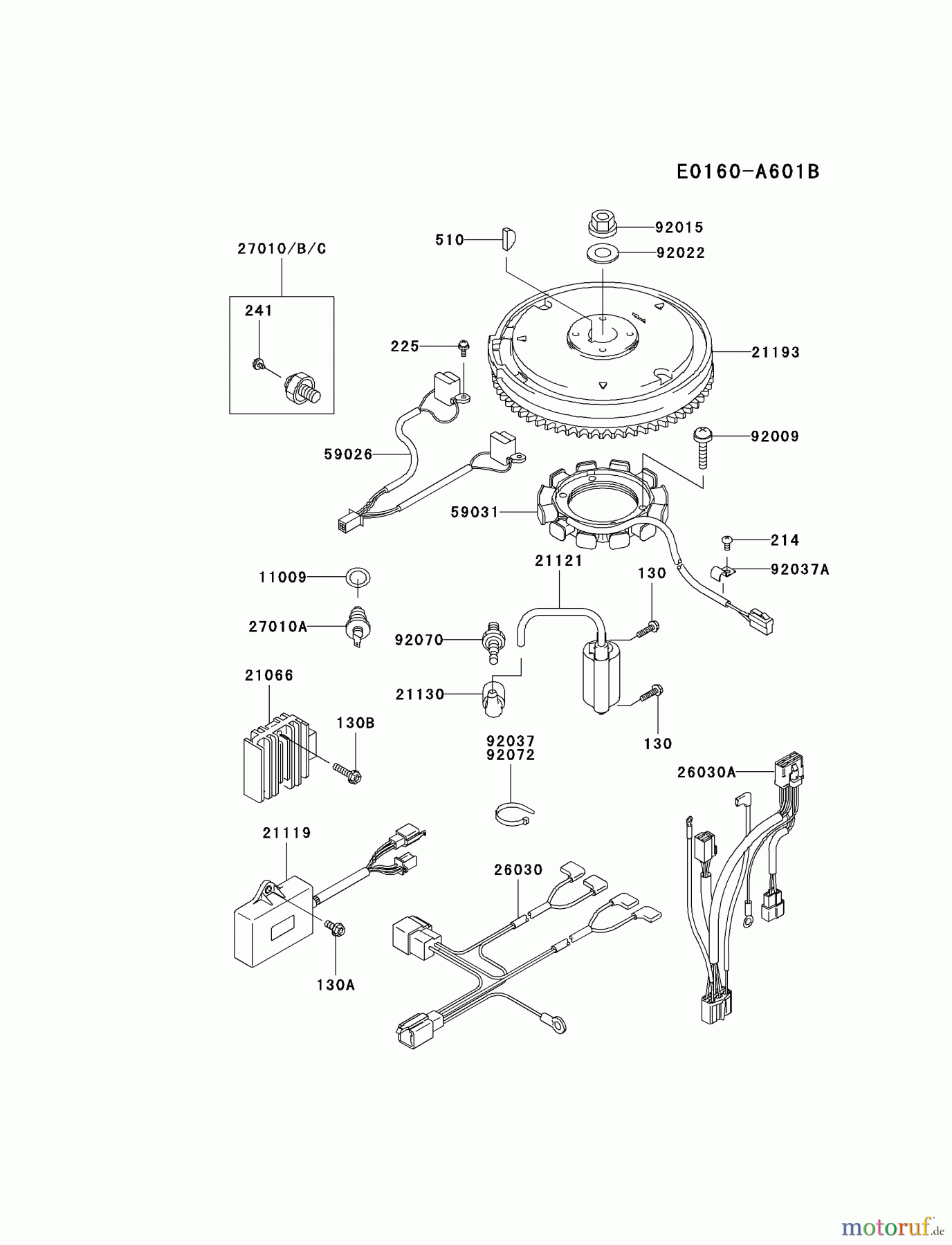  Kawasaki Motoren Motoren Vertikal FA210V - AS02 bis FH641V - DS24 FD611V-DS00 - Kawasaki FD611V 4-Stroke Engine ELECTRIC-EQUIPMENT