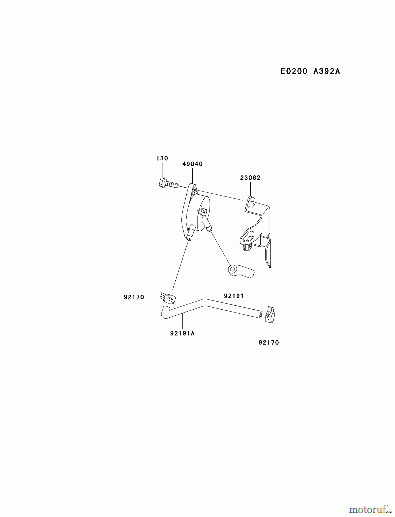  Kawasaki Motoren Motoren Vertikal FA210V - AS02 bis FH641V - DS24 FH381V-AS08 - Kawasaki FH381V 4-Stroke Engine FUEL-TANK/FUEL-VALVE