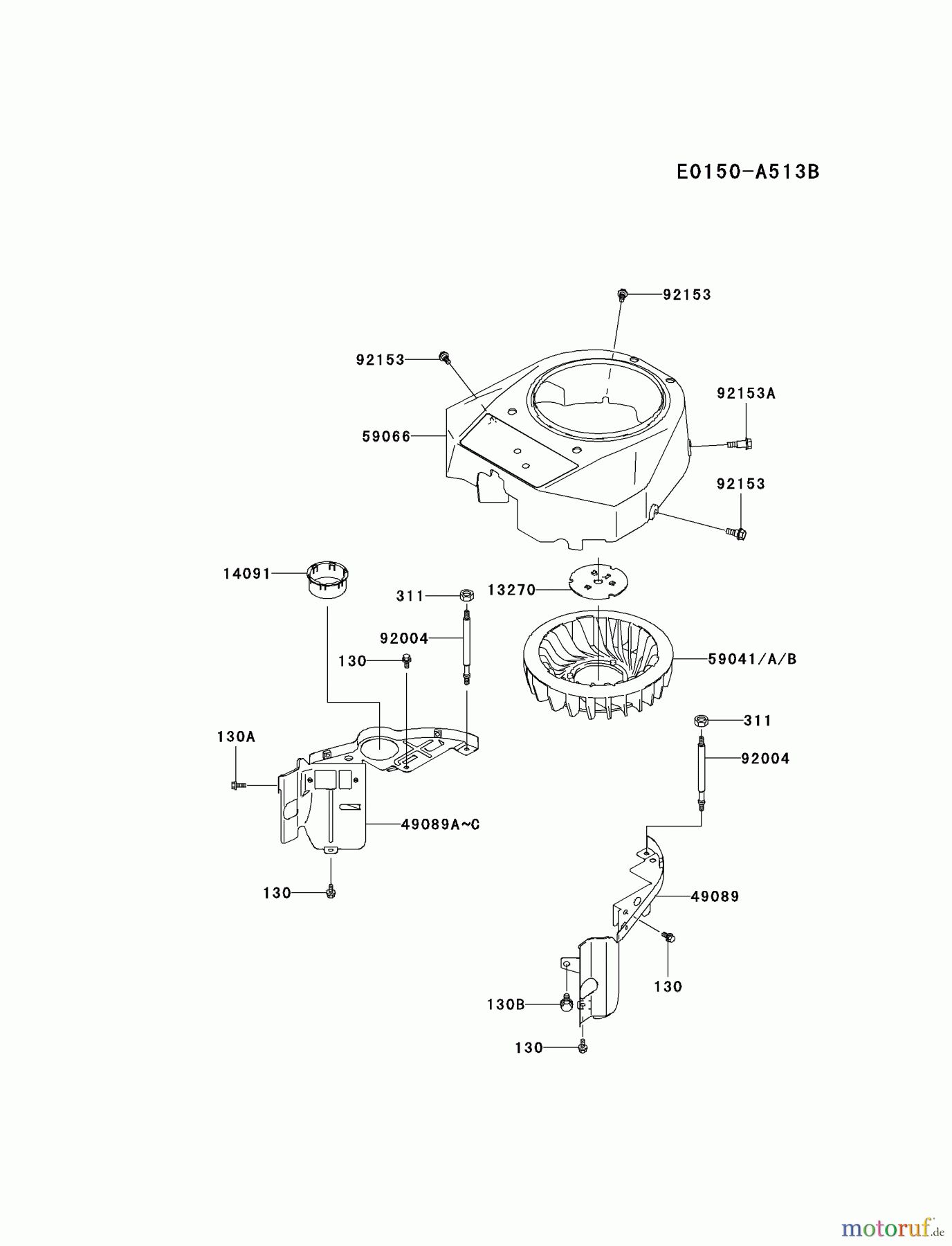  Kawasaki Motoren Motoren Vertikal FA210V - AS02 bis FH641V - DS24 FH381V-AS10 - Kawasaki FH381V 4-Stroke Engine COOLING-EQUIPMENT