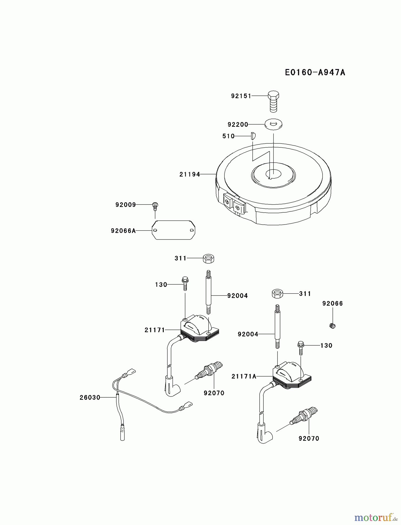  Kawasaki Motoren Motoren Vertikal FA210V - AS02 bis FH641V - DS24 FH381V-AS23 - Kawasaki FH381V 4-Stroke Engine ELECTRIC-EQUIPMENT