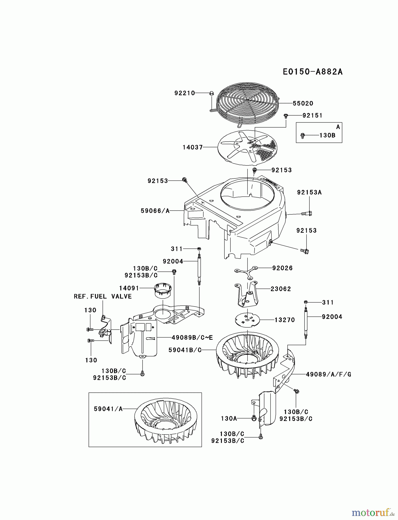  Kawasaki Motoren Motoren Vertikal FA210V - AS02 bis FH641V - DS24 FH381V-CS28 - Kawasaki FH381V 4-Stroke Engine COOLING-EQUIPMENT