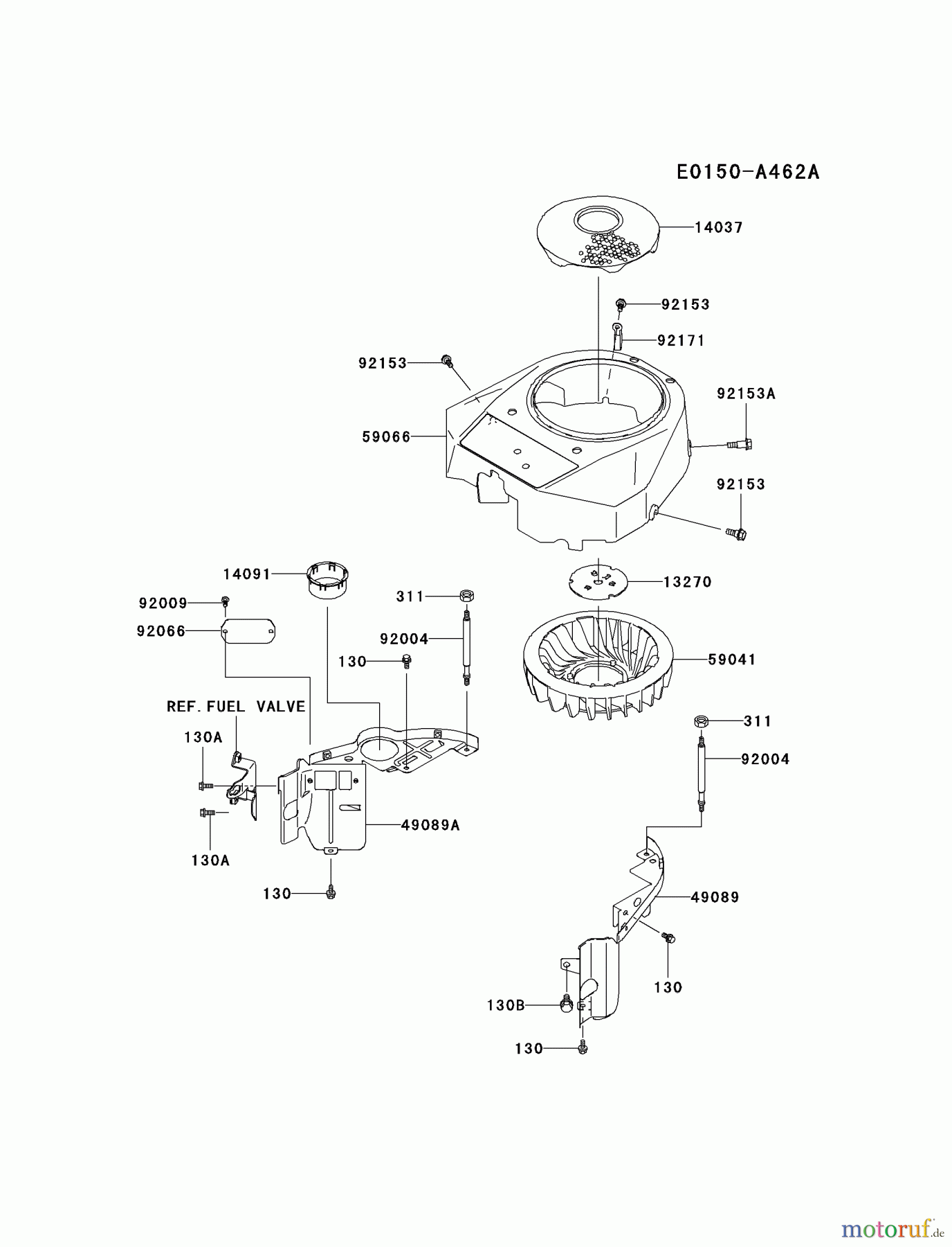  Kawasaki Motoren Motoren Vertikal FA210V - AS02 bis FH641V - DS24 FH381V-AS04 - Kawasaki FH381V 4-Stroke Engine COOLING-EQUIPMENT