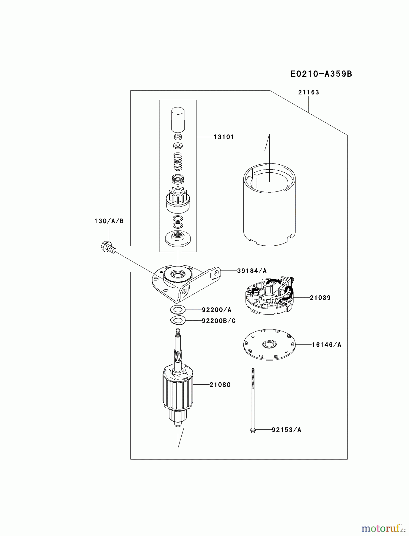  Kawasaki Motoren Motoren Vertikal FA210V - AS02 bis FH641V - DS24 FH430V-AS11 - Kawasaki FH430V 4-Stroke Engine STARTER