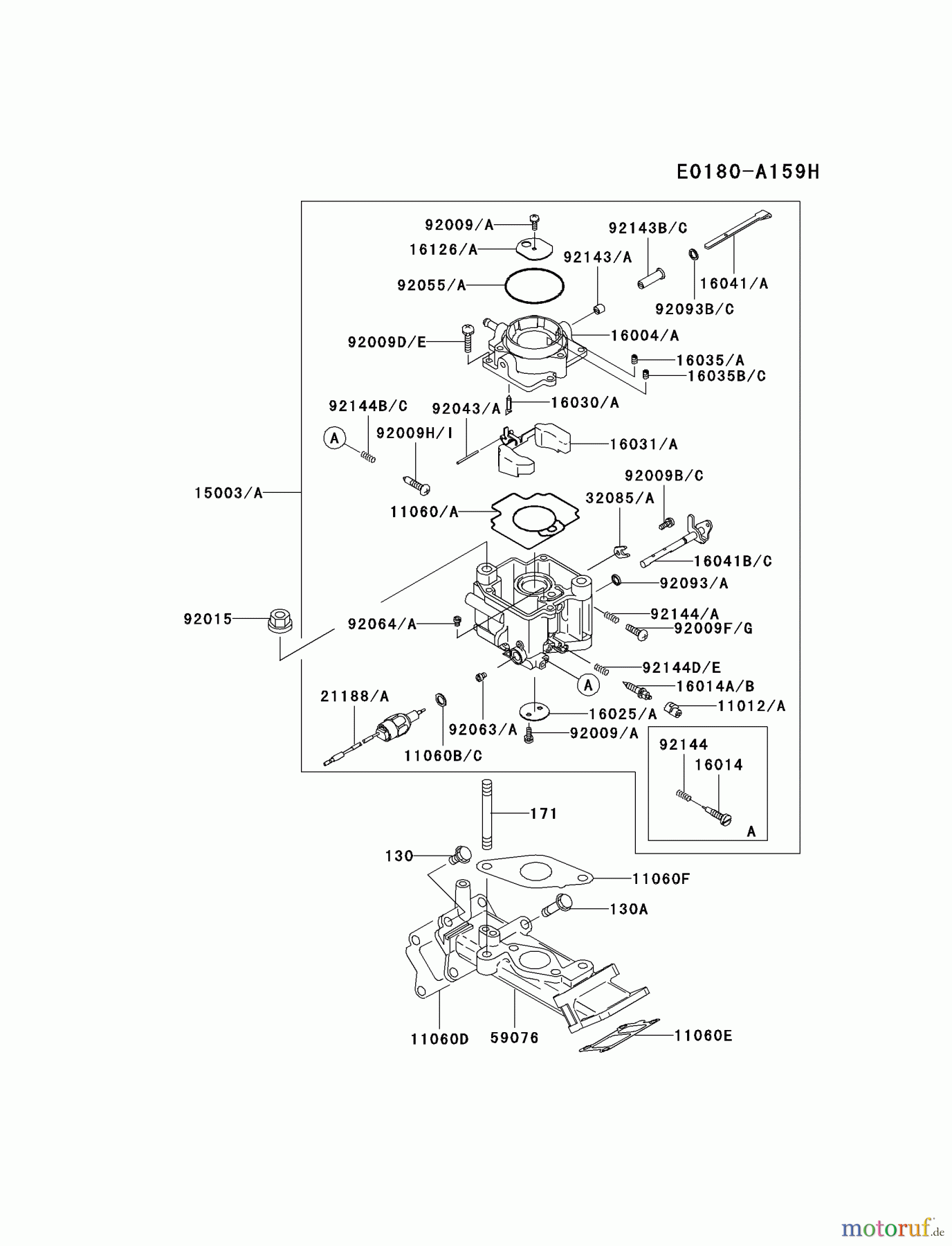  Kawasaki Motoren Motoren, Horizontal FD620D-CS08 - Kawasaki FD620D 4-Stroke Engine CARBURETOR #2